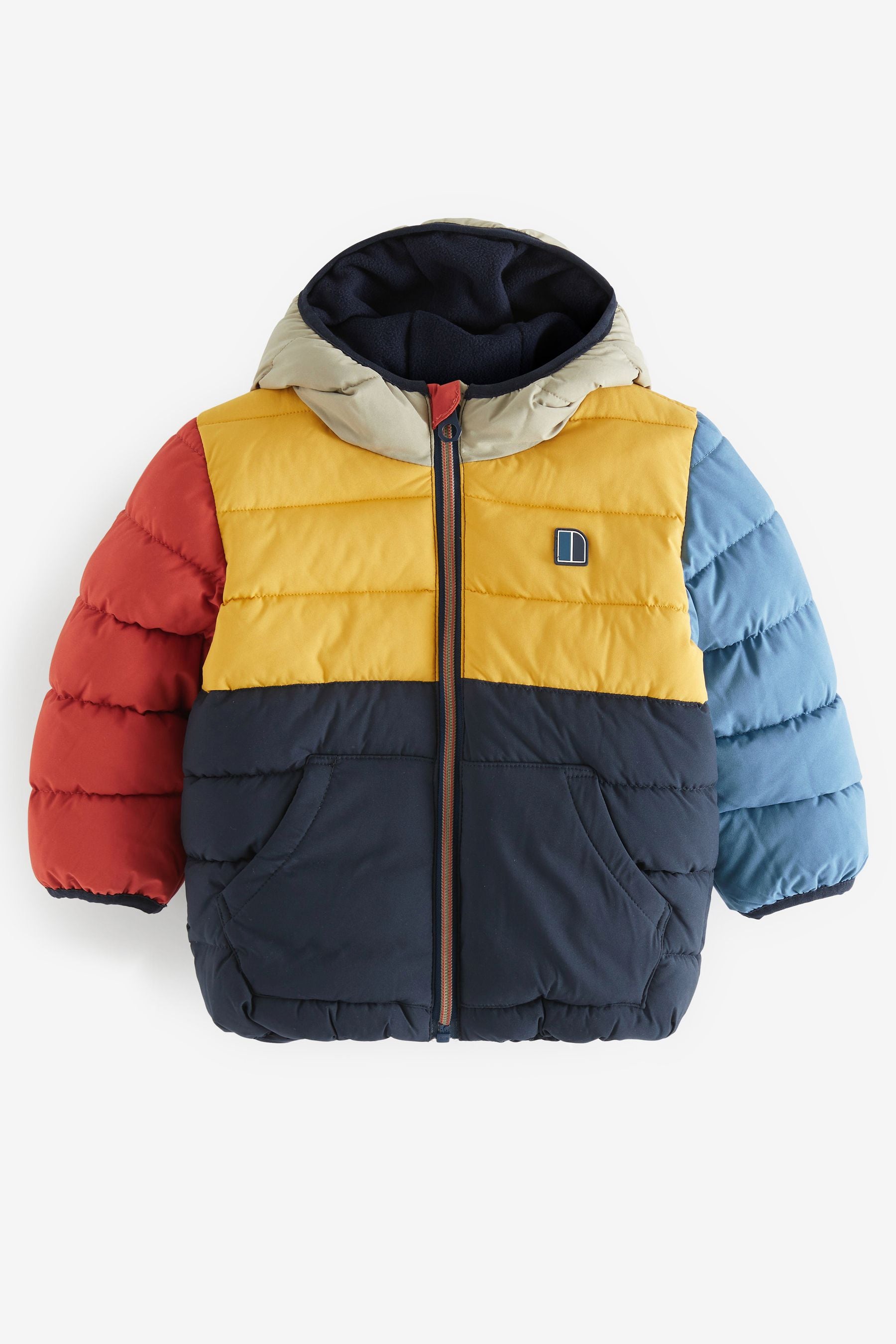 Yellow Colourblock Padded Coat (3mths-7yrs)