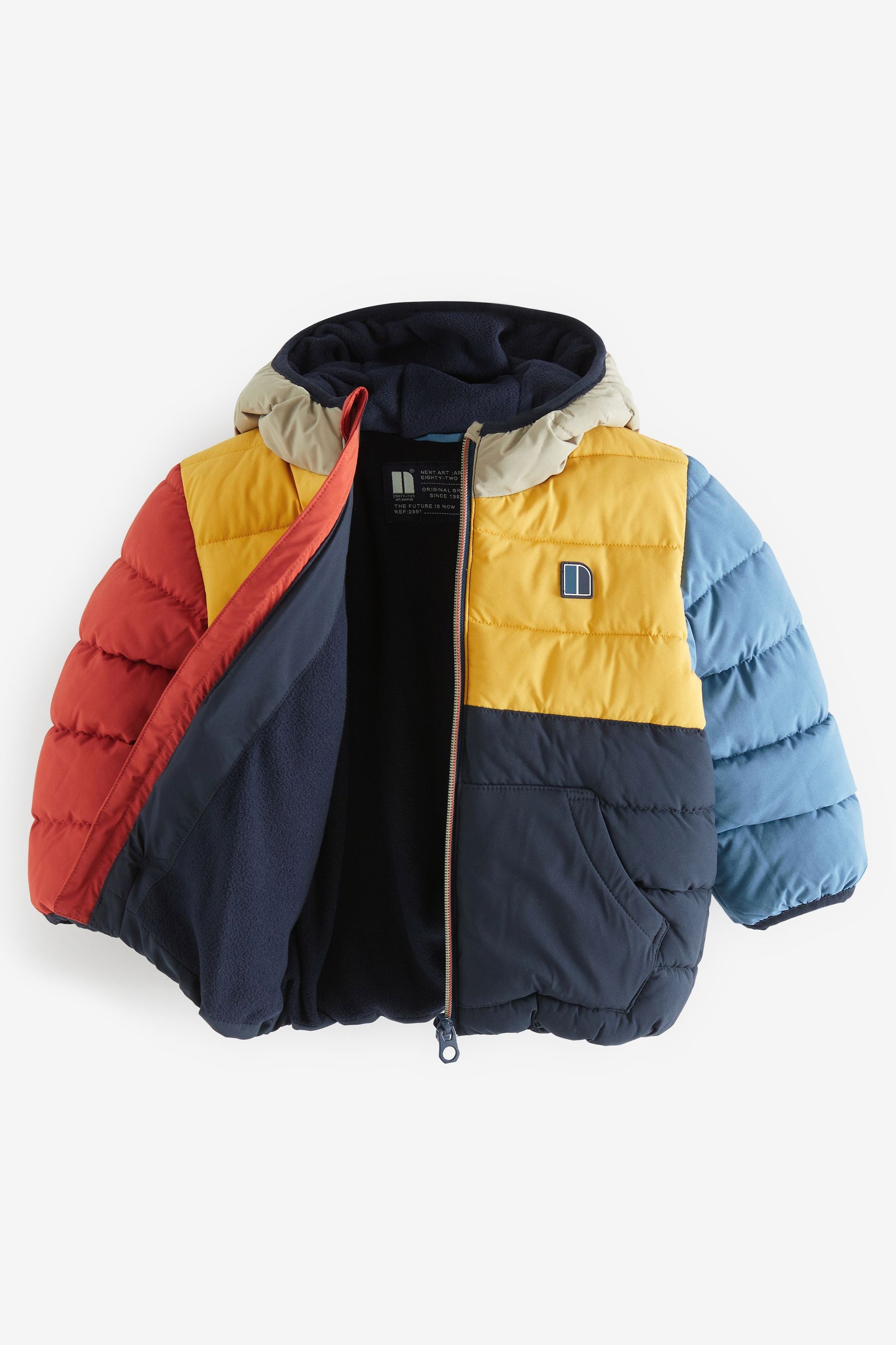 Yellow Colourblock Padded Coat (3mths-7yrs)