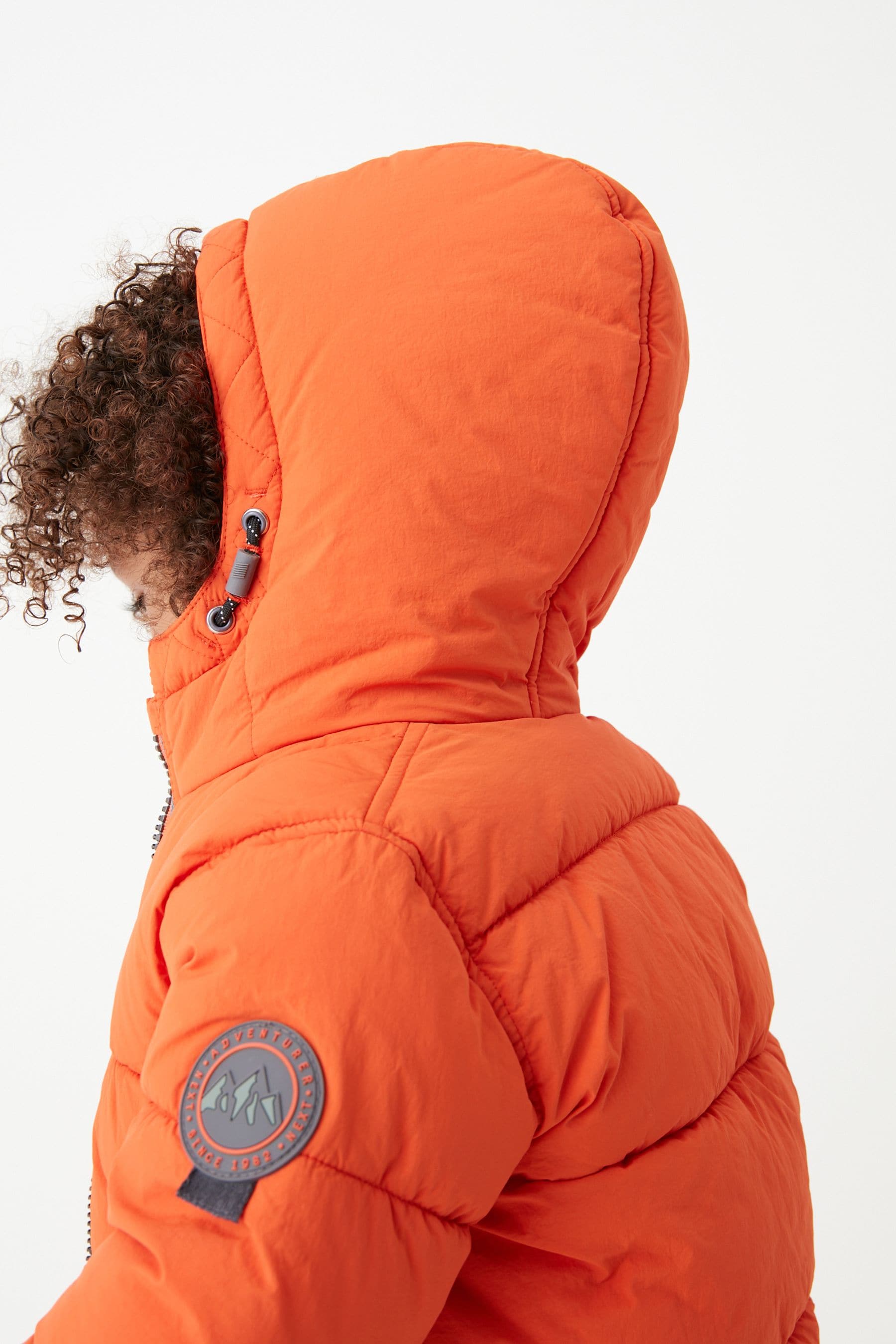 Orange Longline Padded Coat (3mths-7yrs)