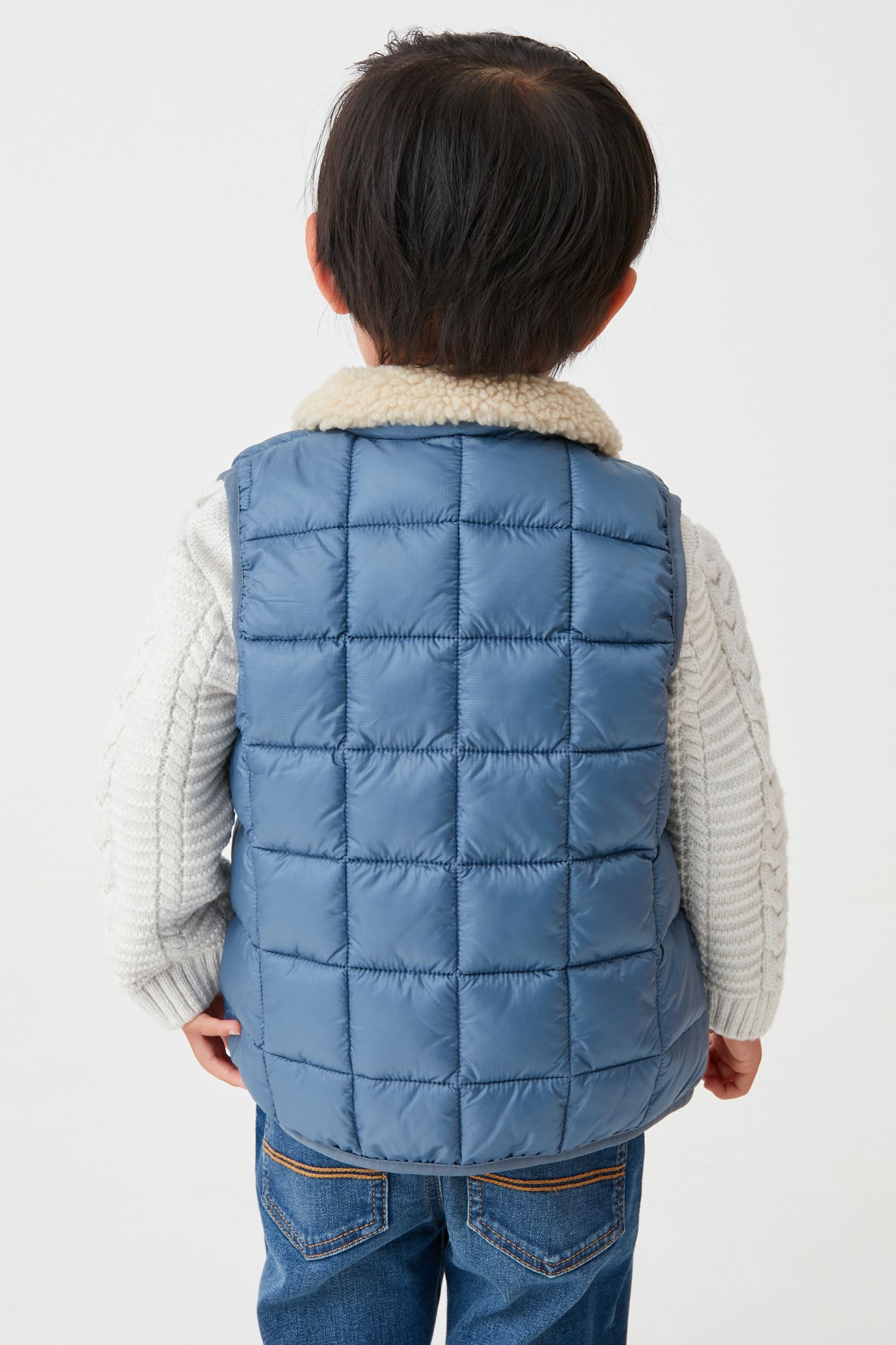 Light Blue Quilted Gilet (3mths-7yrs)