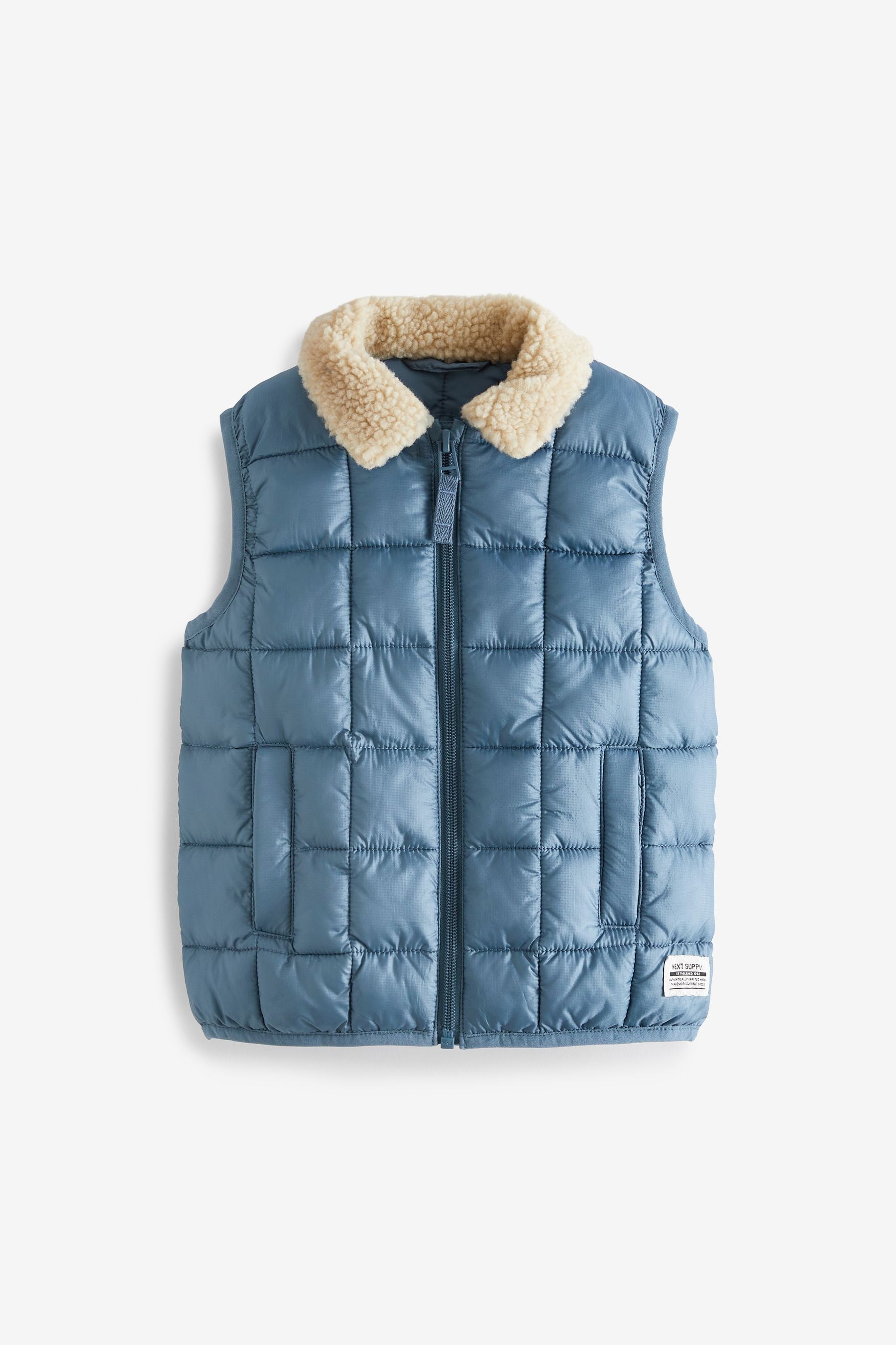 Light Blue Quilted Gilet (3mths-7yrs)