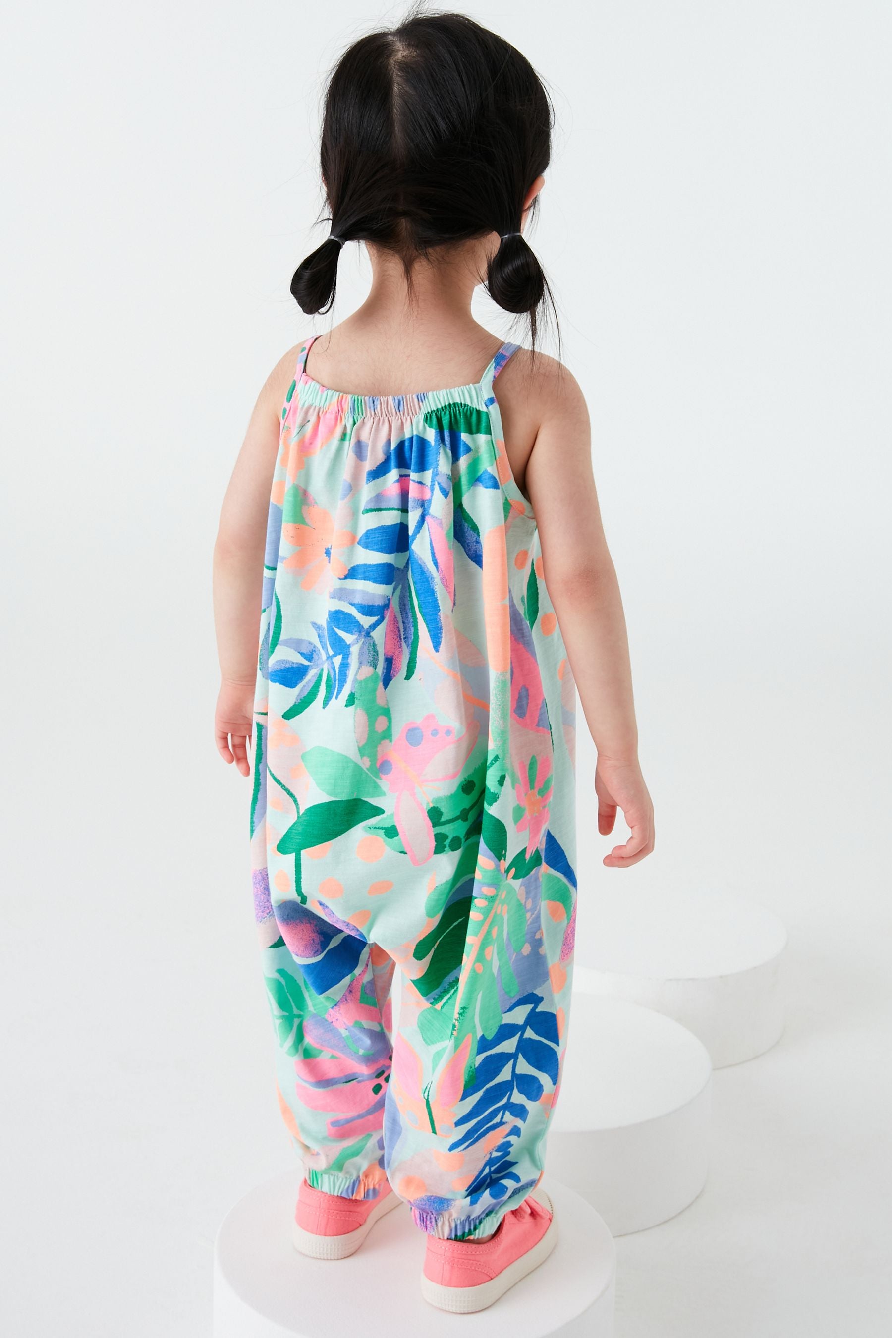 Bright Tropical Jersey Strappy Jumpsuit (3mths-7yrs)