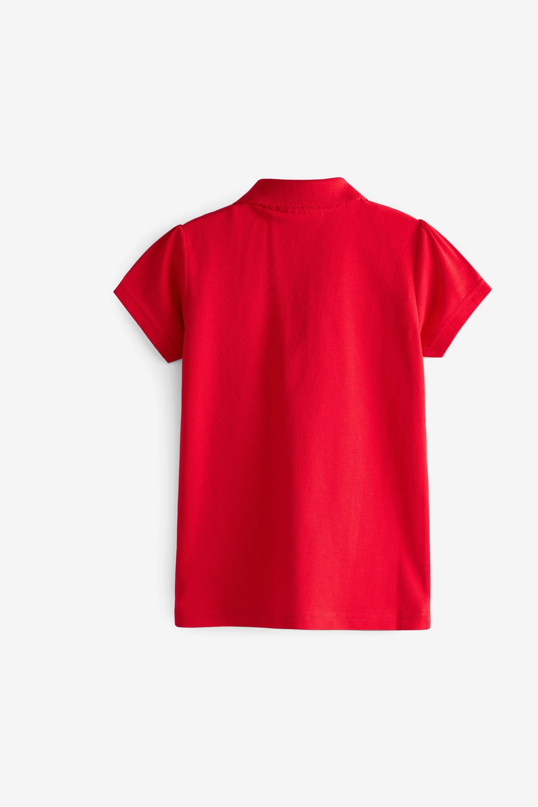 Red Cotton Short Sleeve Polo Shirts 2 Pack (3-16yrs)