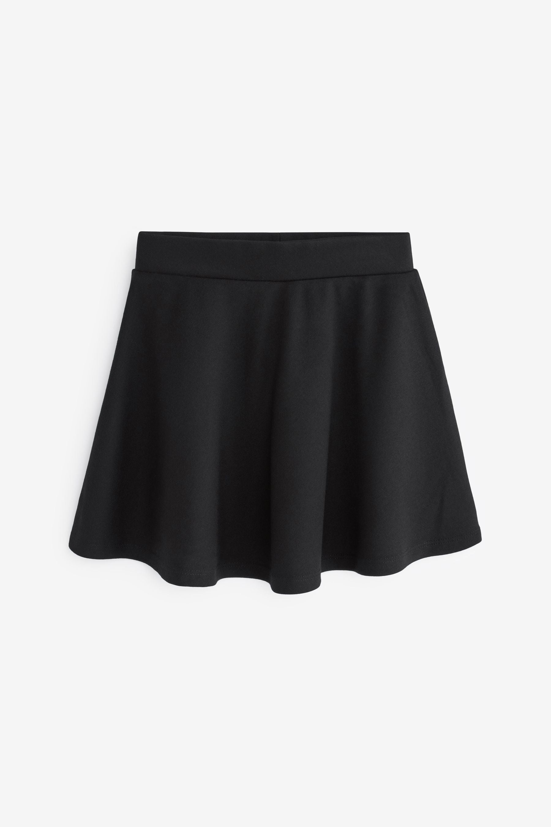 Black 2 Pack Jersey Stretch Pull-On Waist School Skater Skirts (3-17yrs)