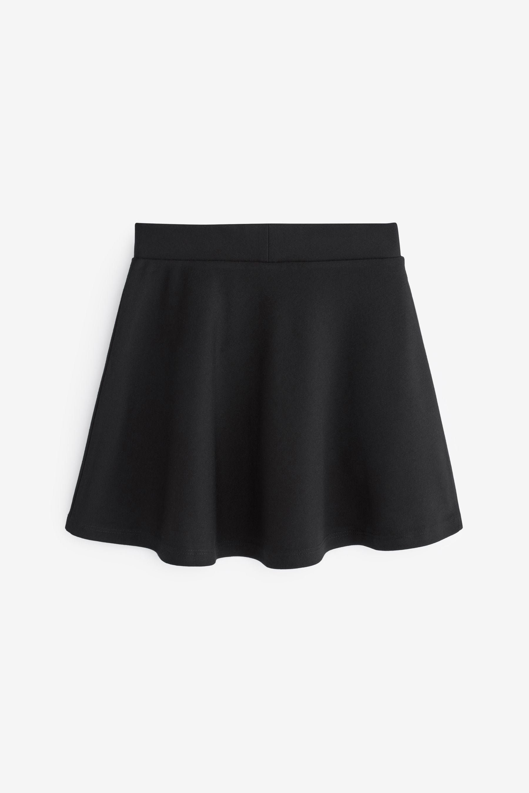 Black 2 Pack Jersey Stretch Pull-On Waist School Skater Skirts (3-17yrs)