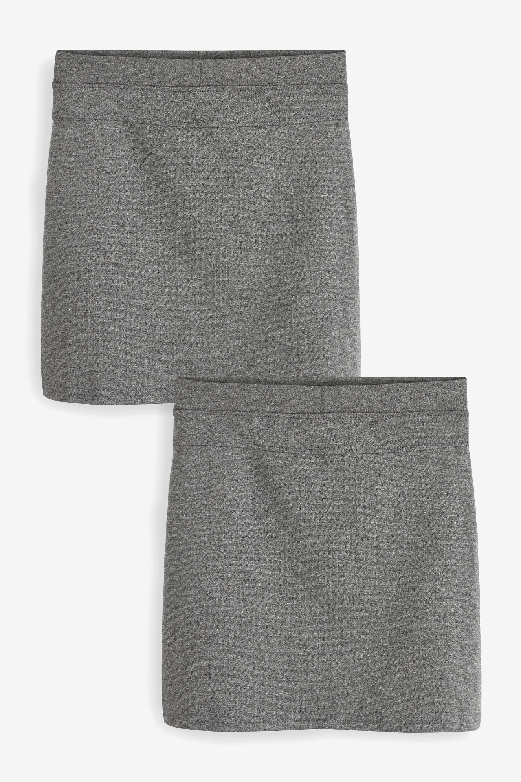 Grey 2 Pack Jersey Stretch Pull-On Pencil Skirts (3-17yrs)