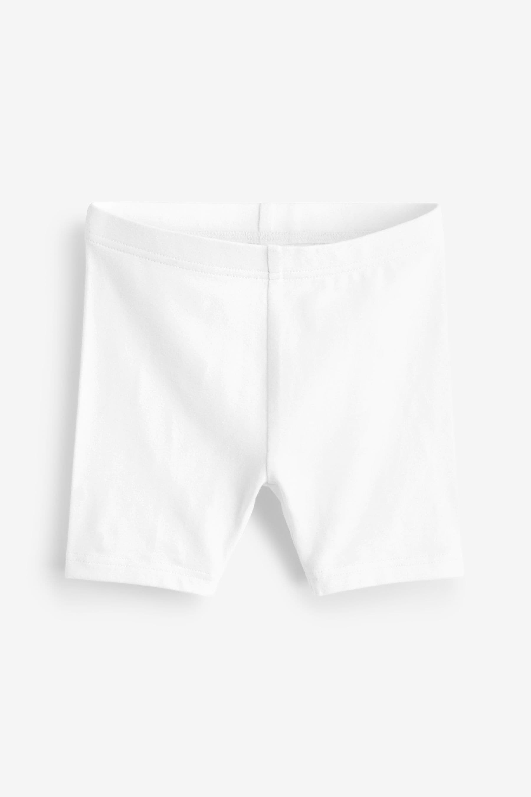 White 5 Pack Cotton Rich Stretch Cycle Shorts (3-16yrs)