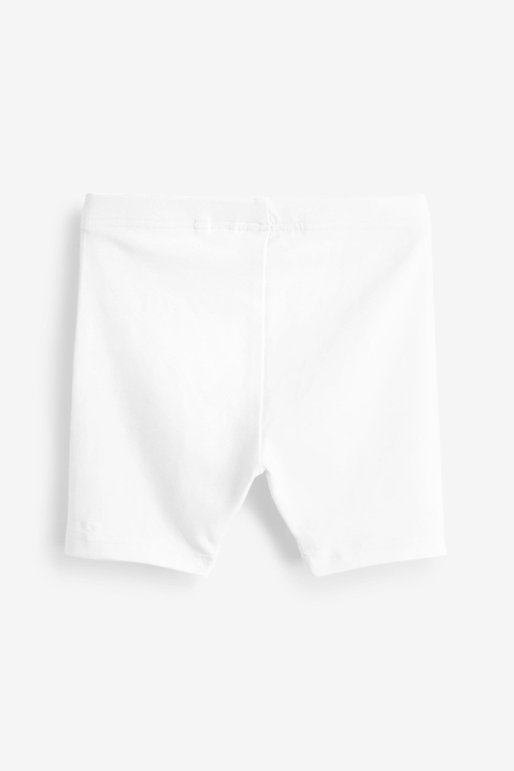 White 5 Pack Cotton Rich Stretch Cycle Shorts (3-16yrs)