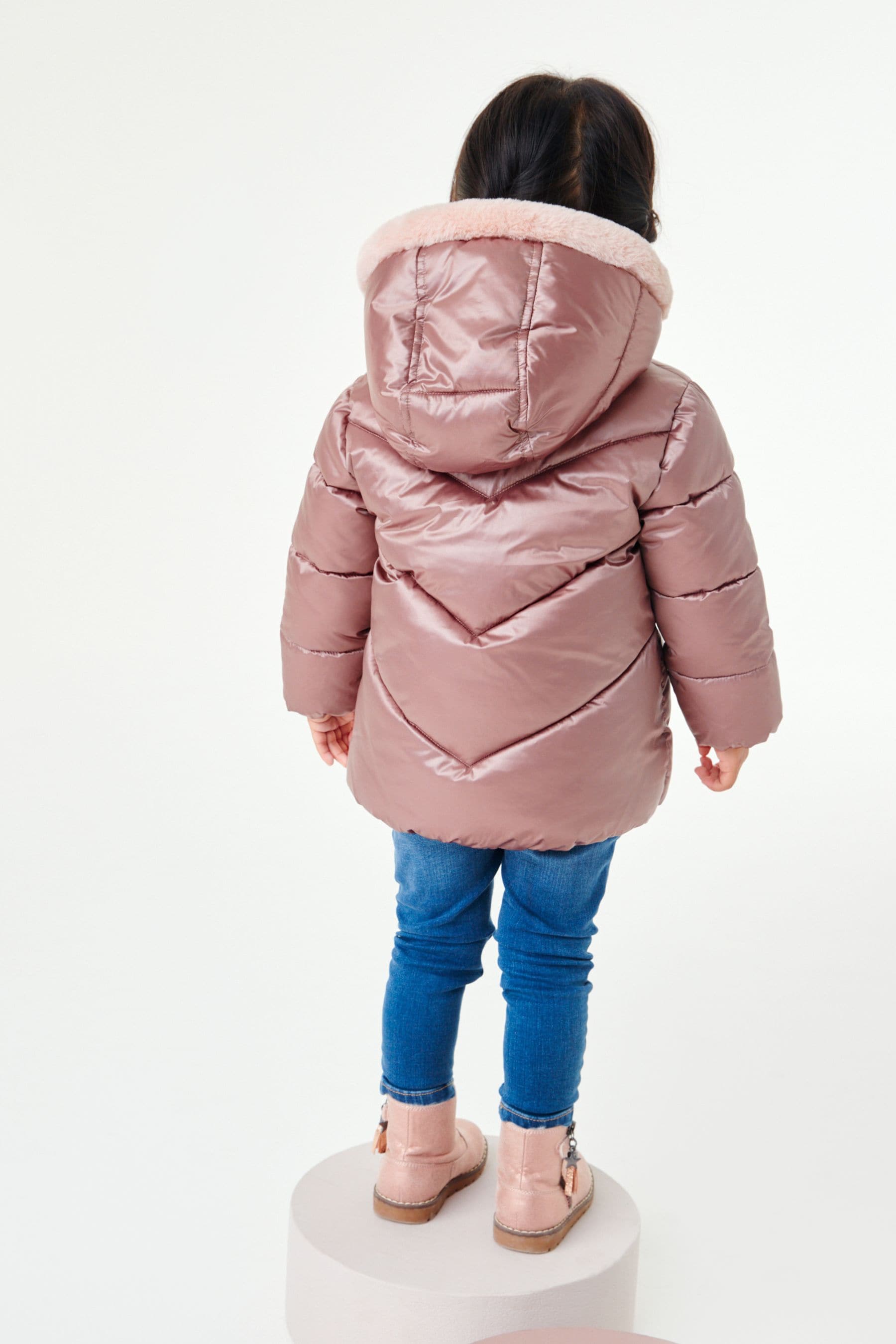 Toffee Pink Shower Resistant Padded Coat (3mths-7yrs)