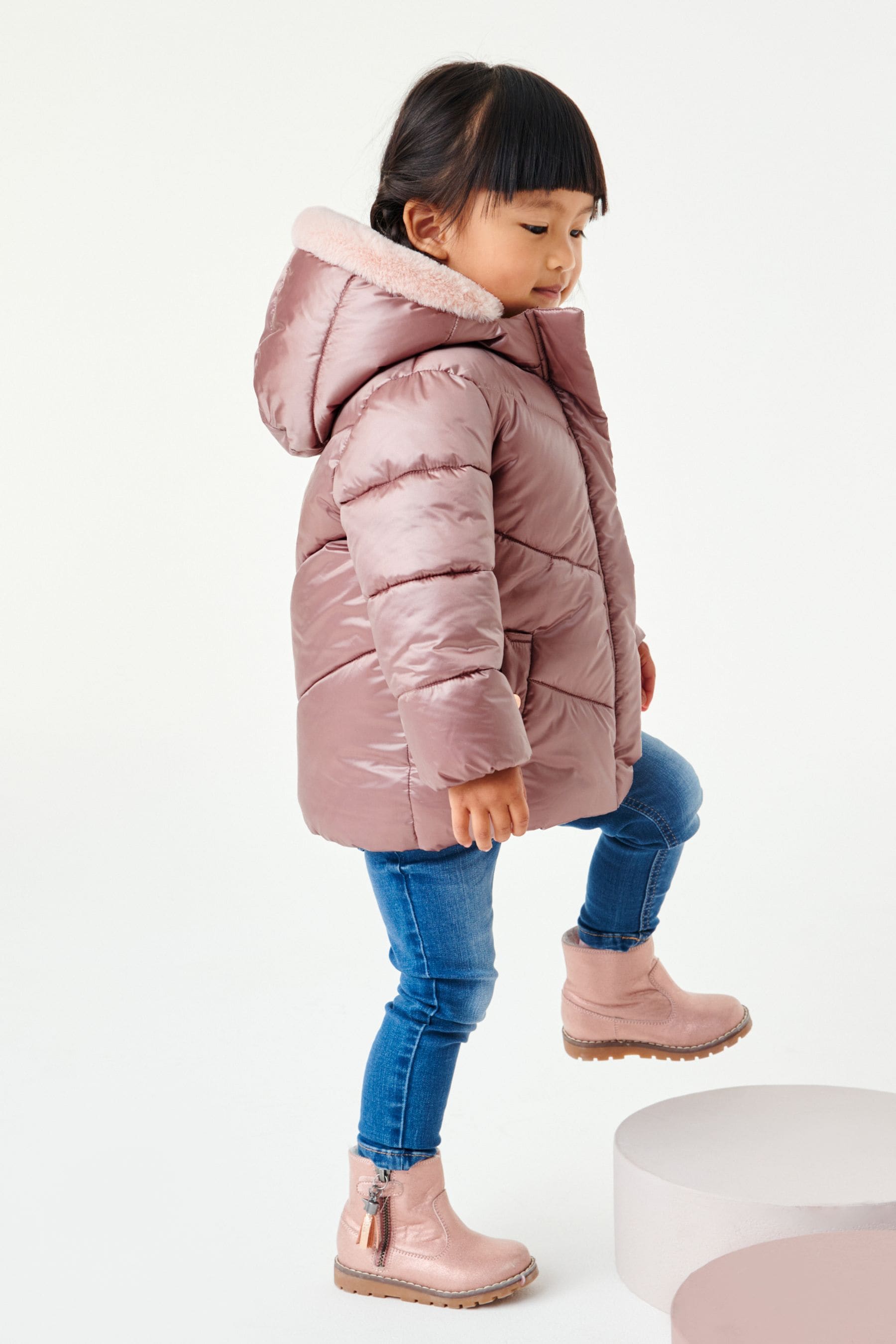 Toffee Pink Shower Resistant Padded Coat (3mths-7yrs)