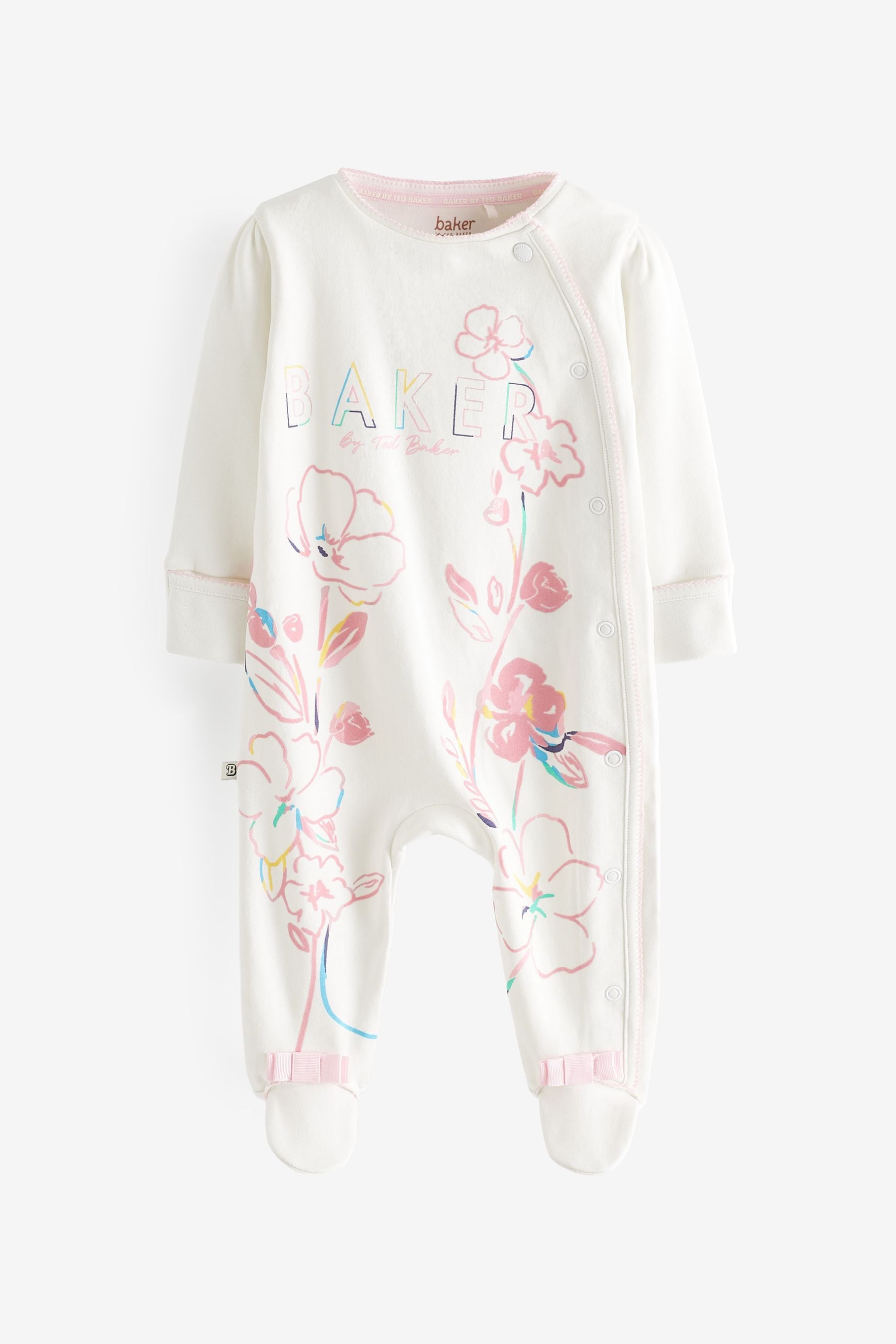 Baker by Ted Baker White Placement Sleepsuit And Headband Set