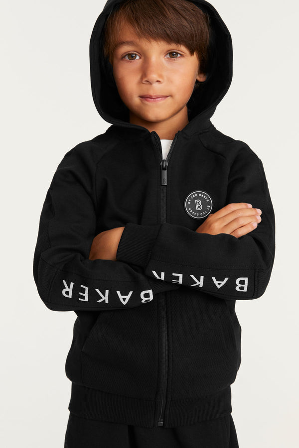 Black Baker by Ted Baker Black Panelled Hoodie