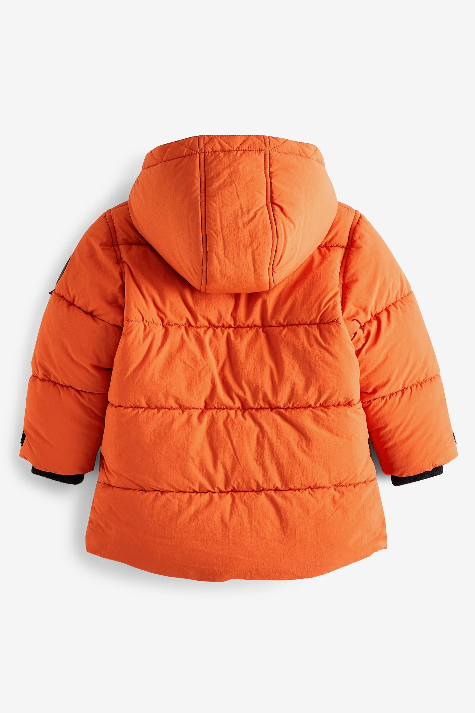 Orange Longline Padded Coat (3mths-7yrs)