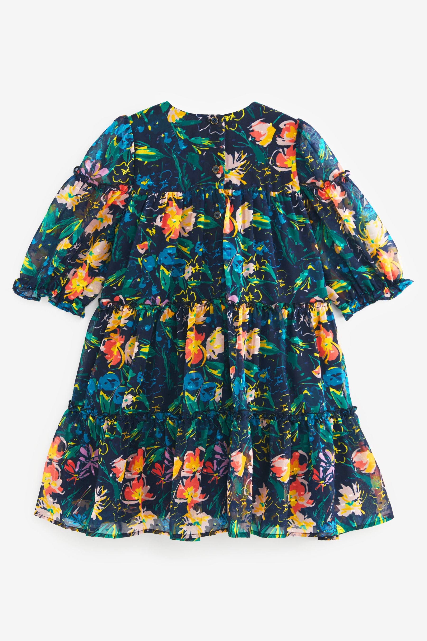 Navy Baker by Ted Baker Navy Chiffon Tier Dress