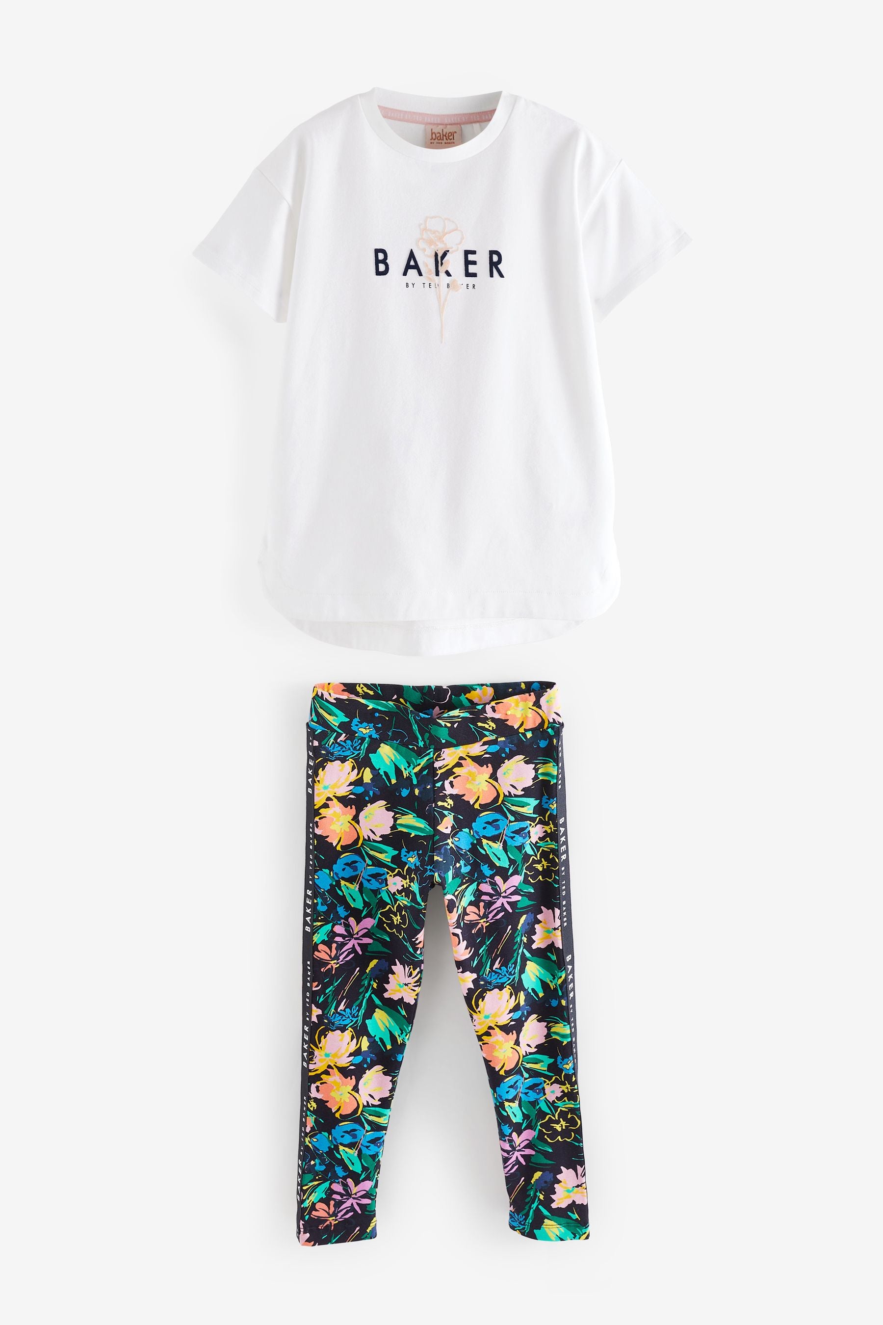 Baker by Ted Baker White Jersey T-Shirt And Leggings Set