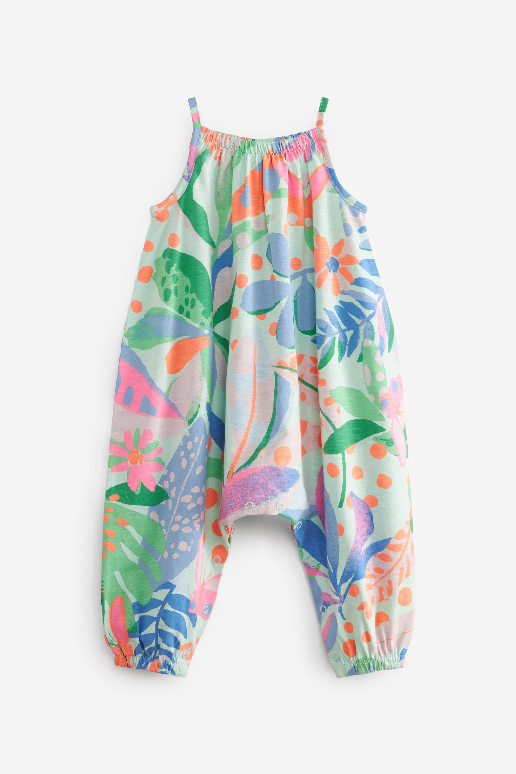 Bright Tropical Jersey Strappy Jumpsuit (3mths-7yrs)