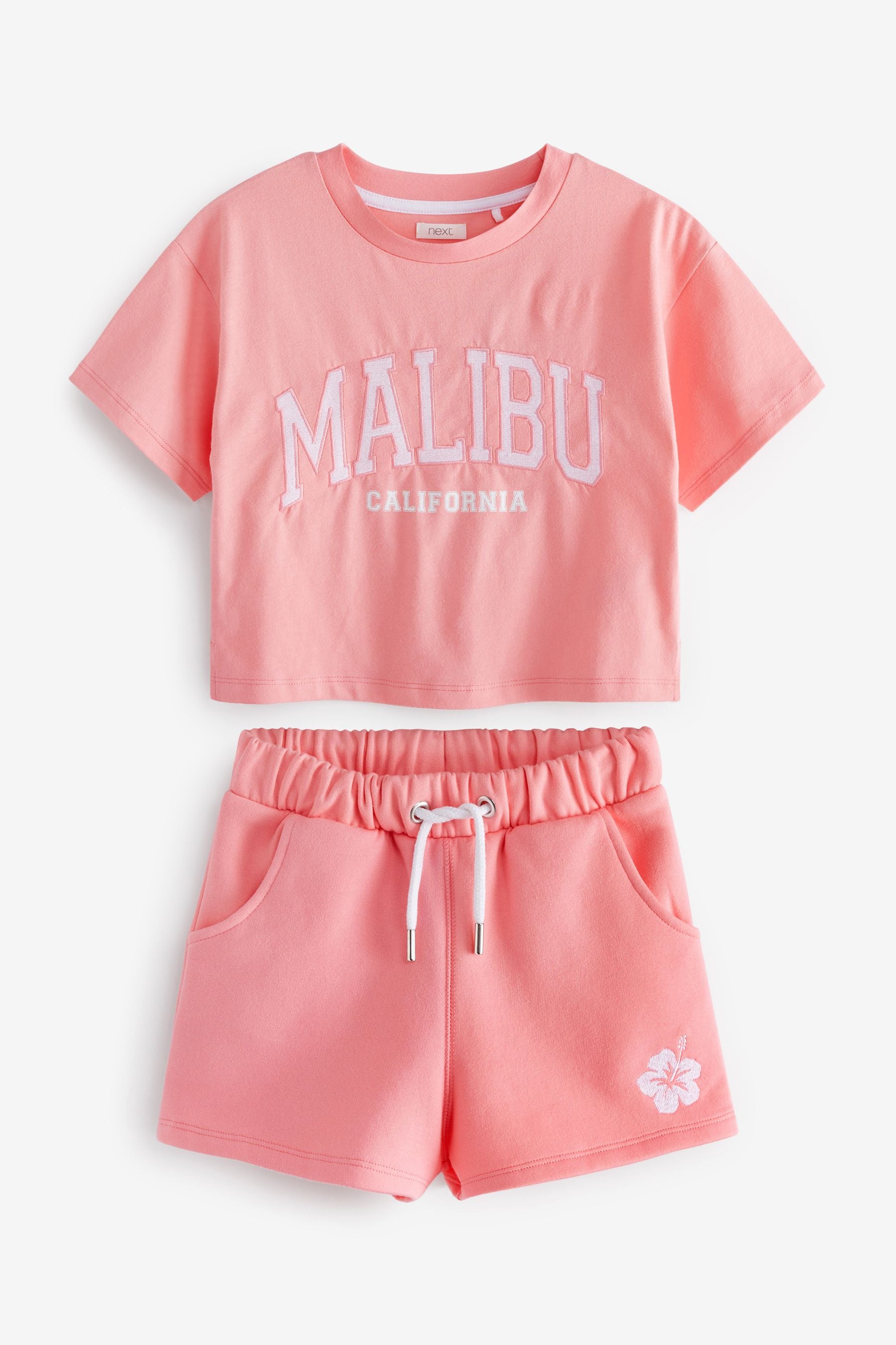 Pink Malibu T-Shirt & Short Set (3-16yrs)