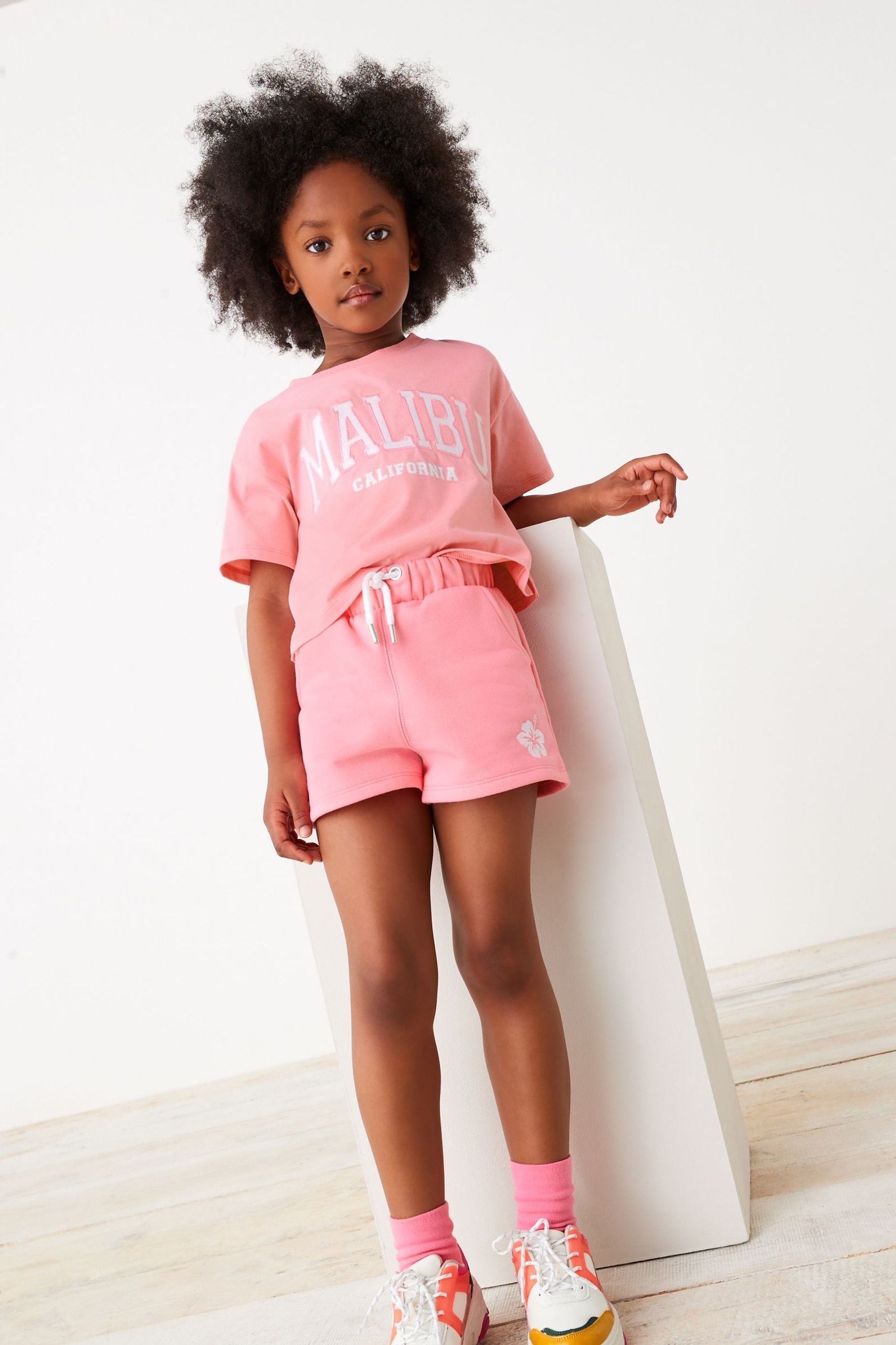 Pink Malibu T-Shirt & Short Set (3-16yrs)