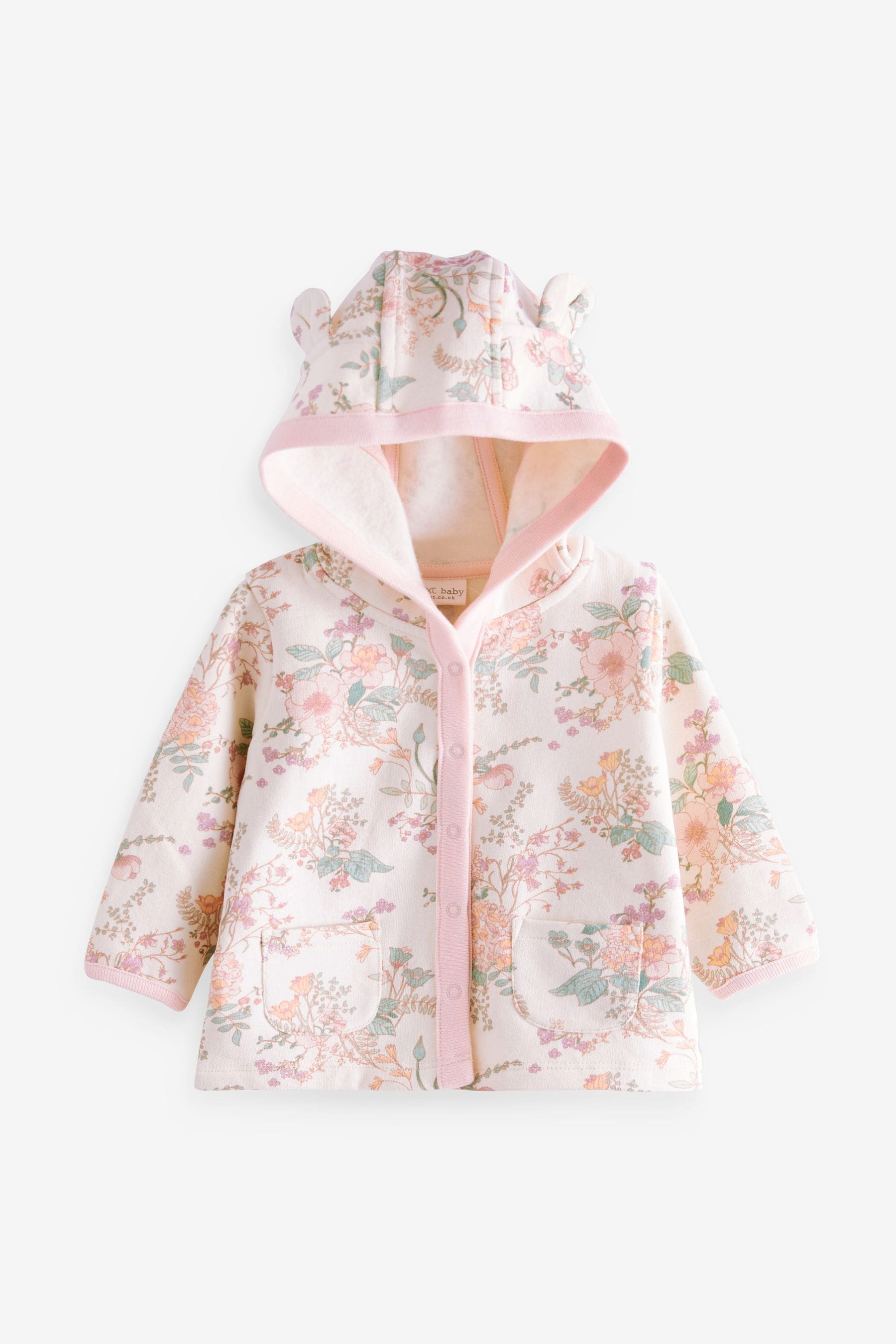 Pink Floral Lightweight Jersey Baby Jacket (0mths-2yrs)