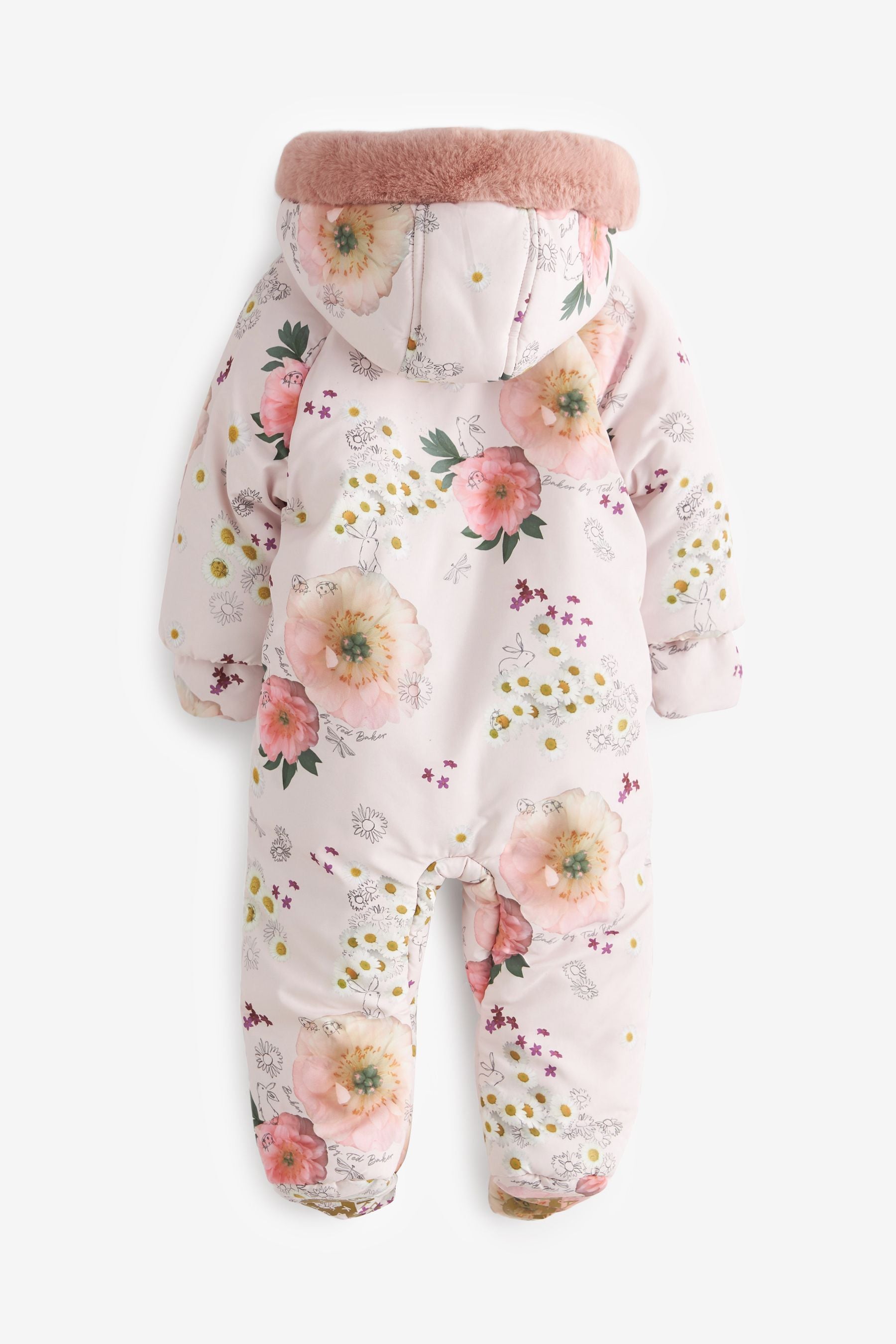 Pink Baker by Ted Baker Pink Floral Snowsuit