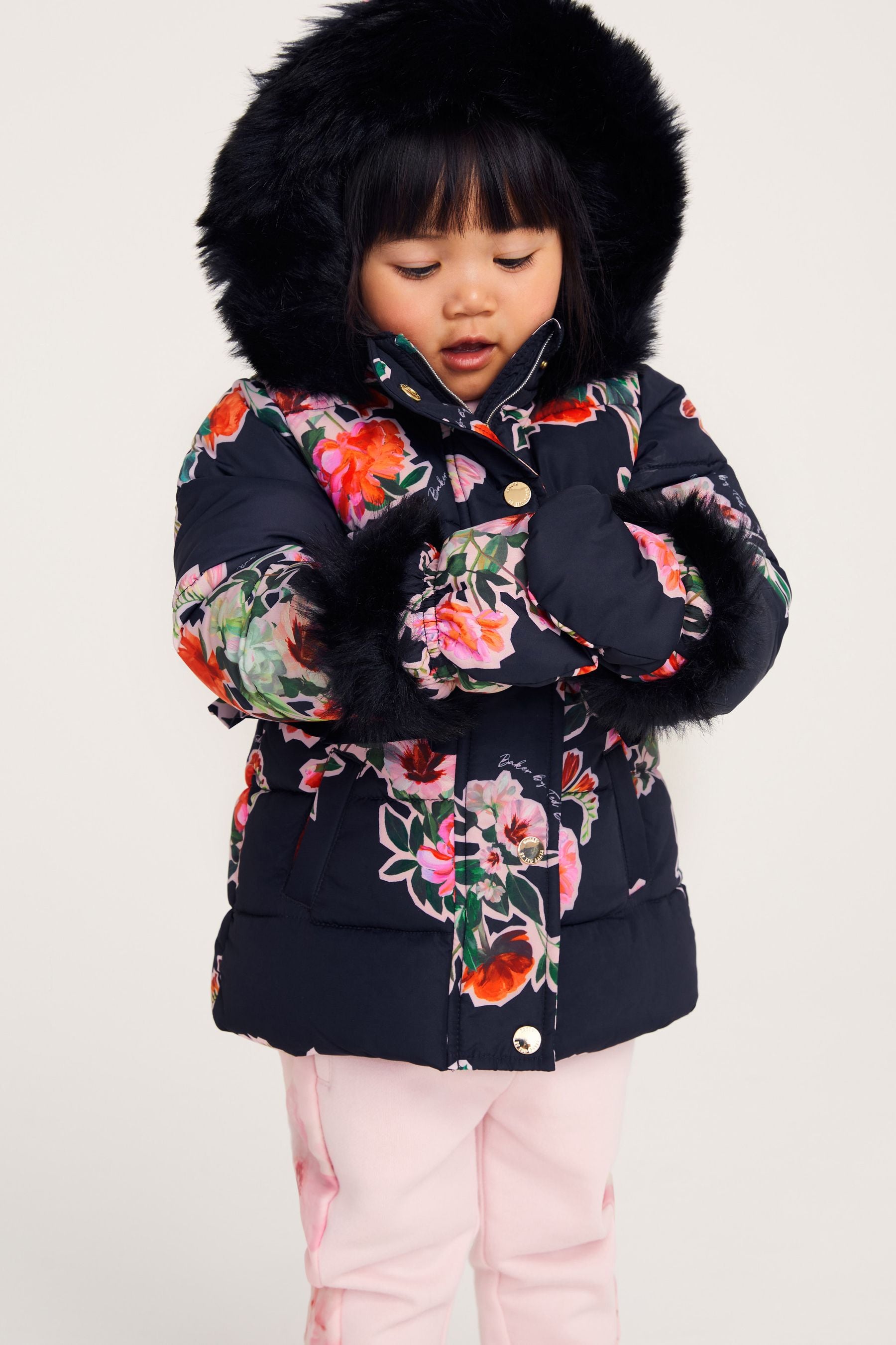 Navy Baker by Ted Baker Navy Floral Coat