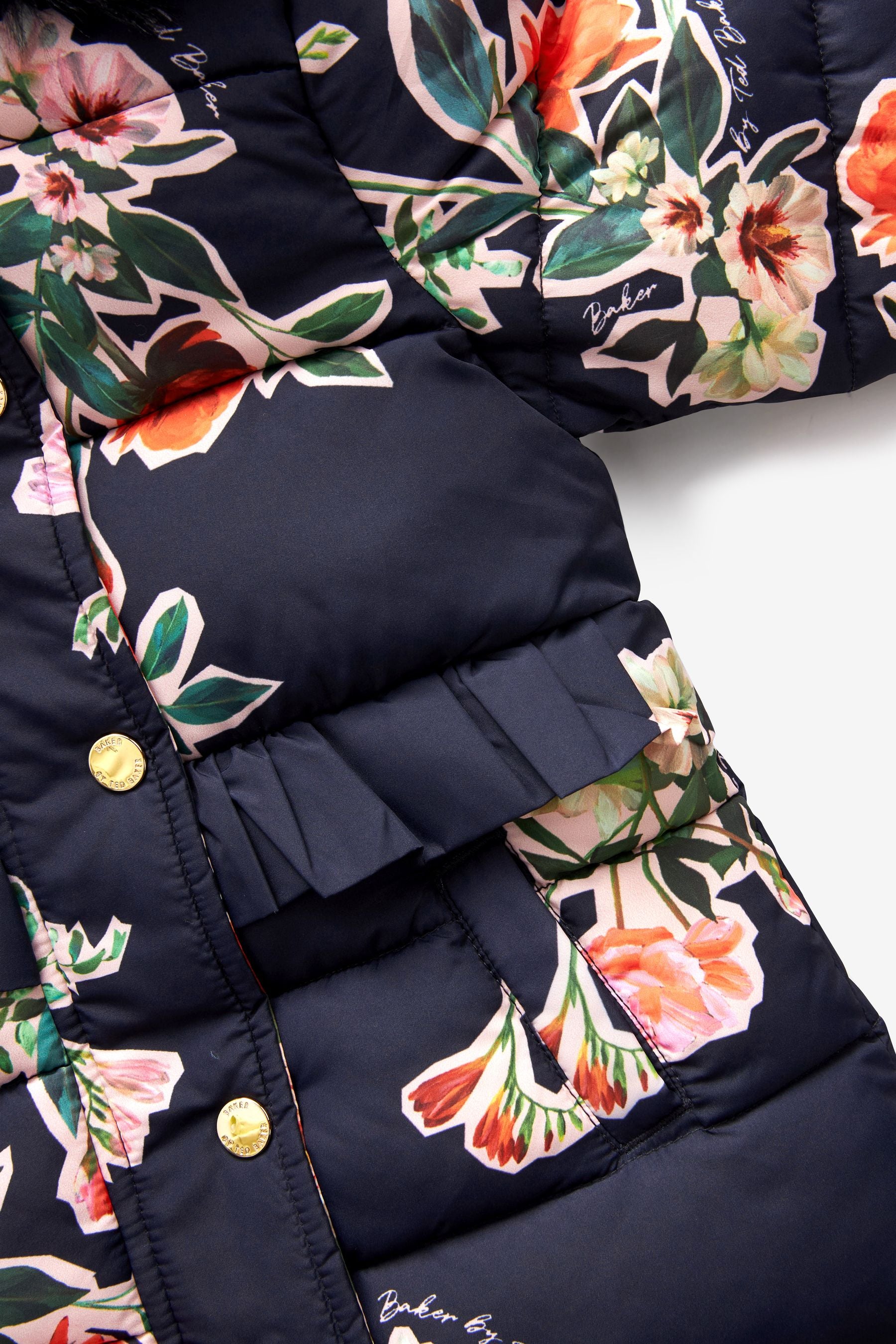 Navy Baker by Ted Baker Navy Floral Coat