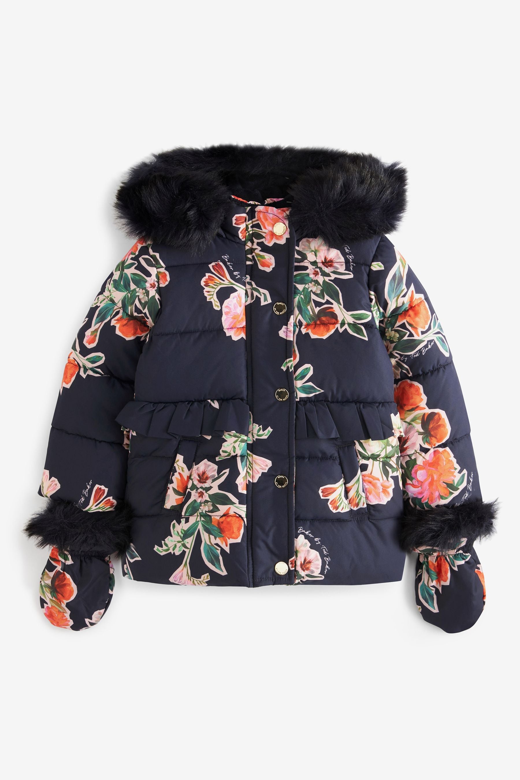 Navy Baker by Ted Baker Navy Floral Coat