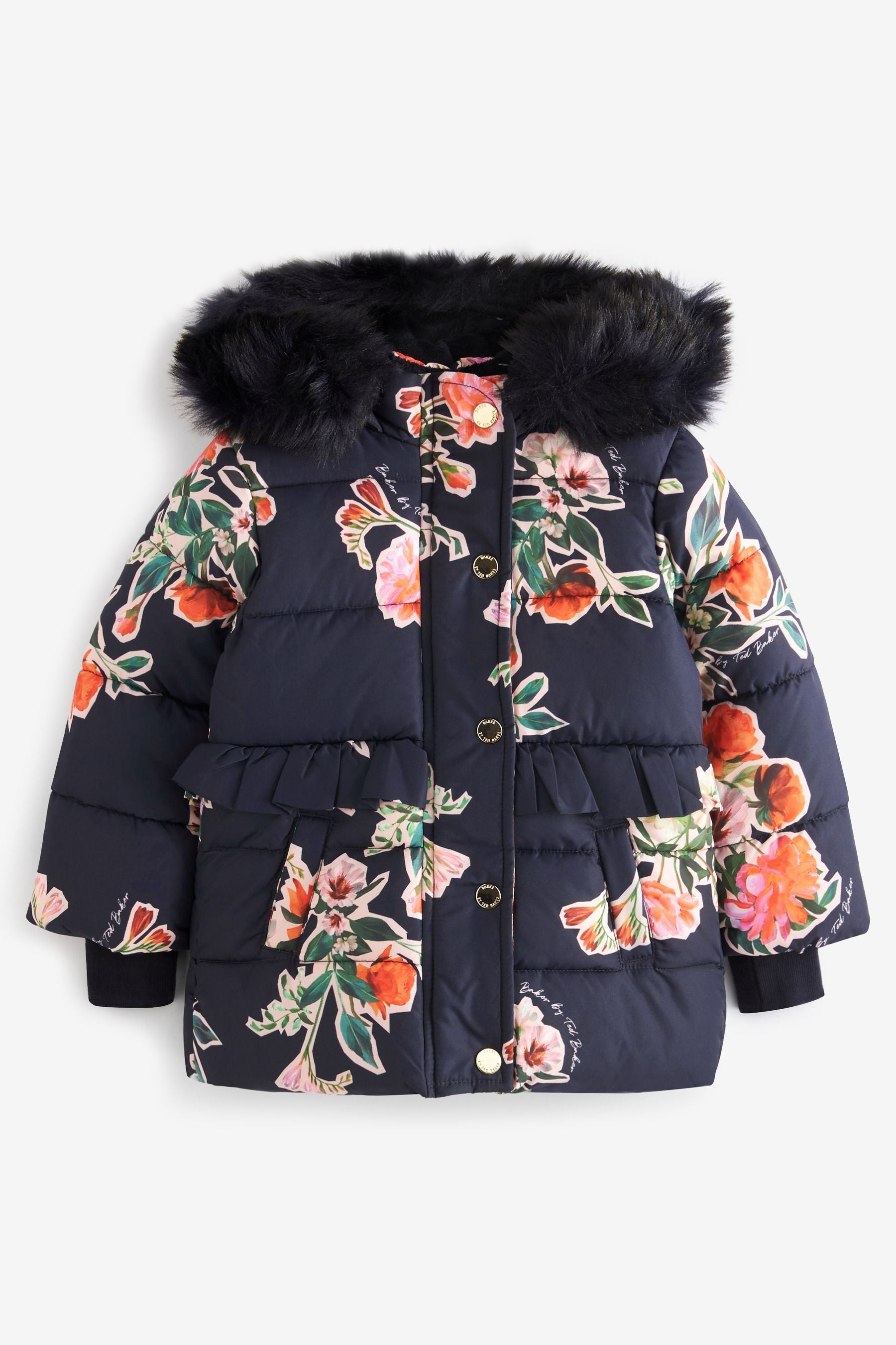 Navy Baker by Ted Baker Navy Floral Coat