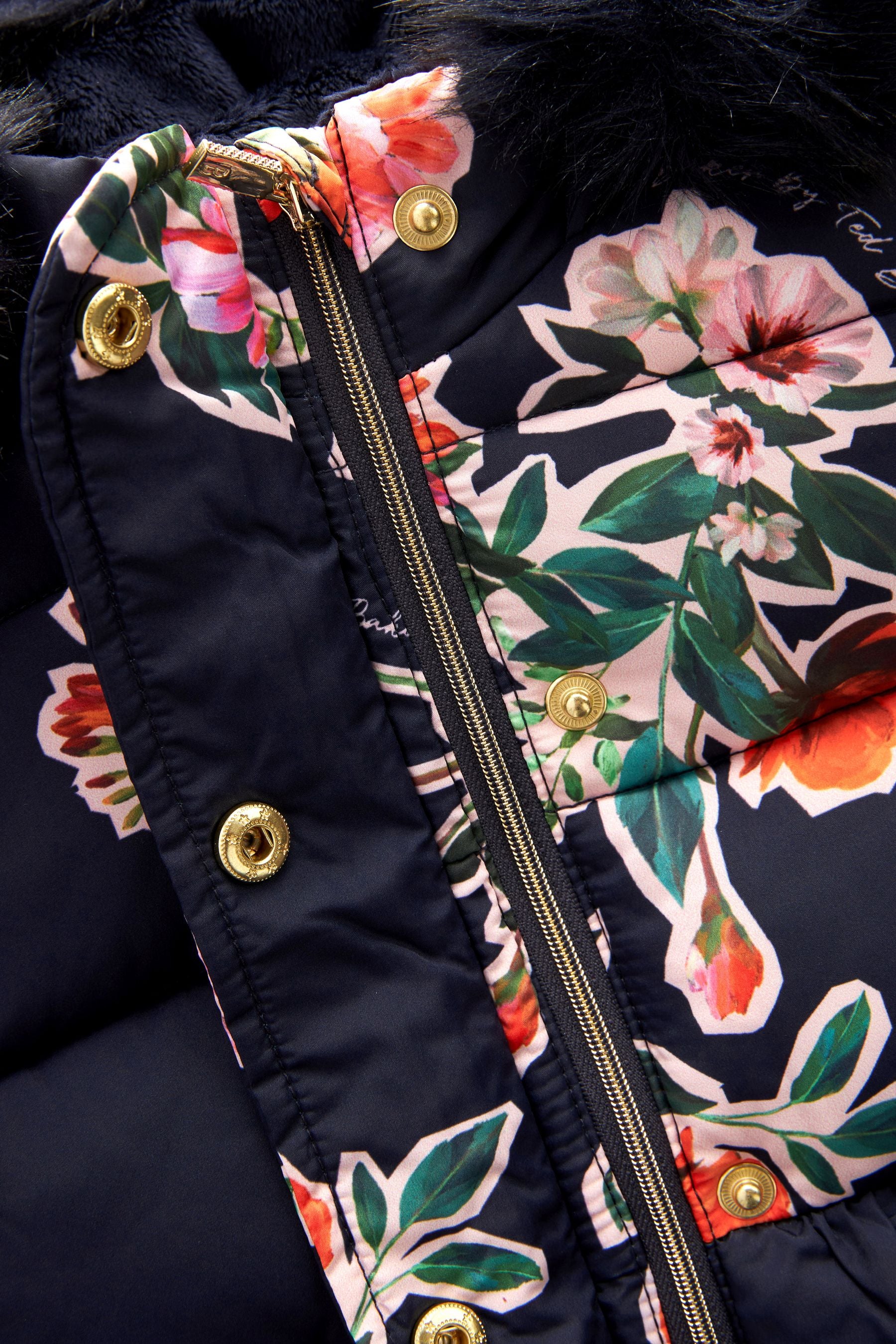 Navy Baker by Ted Baker Navy Floral Coat