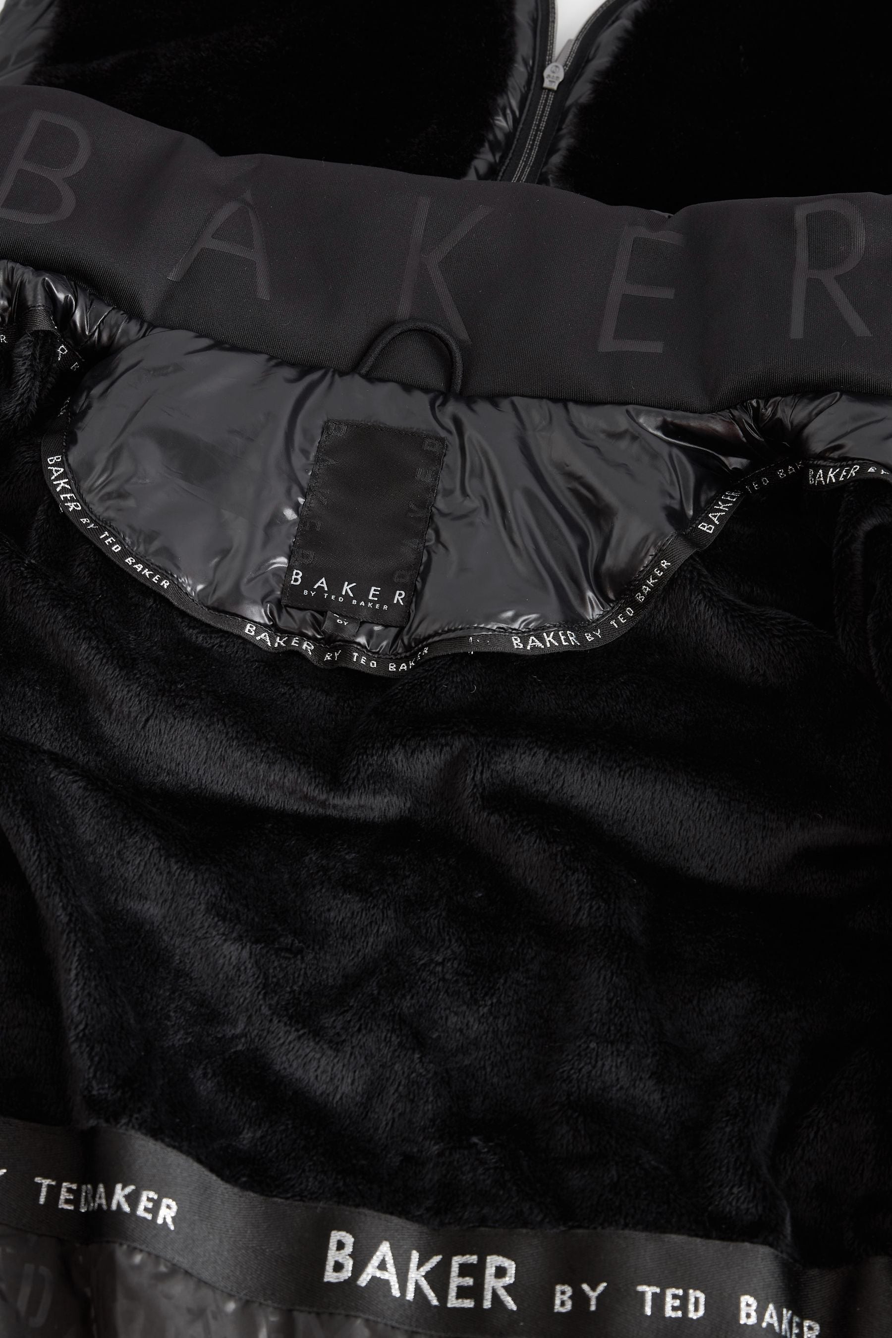 Black Baker by Ted Baker	Black High Shine Coat