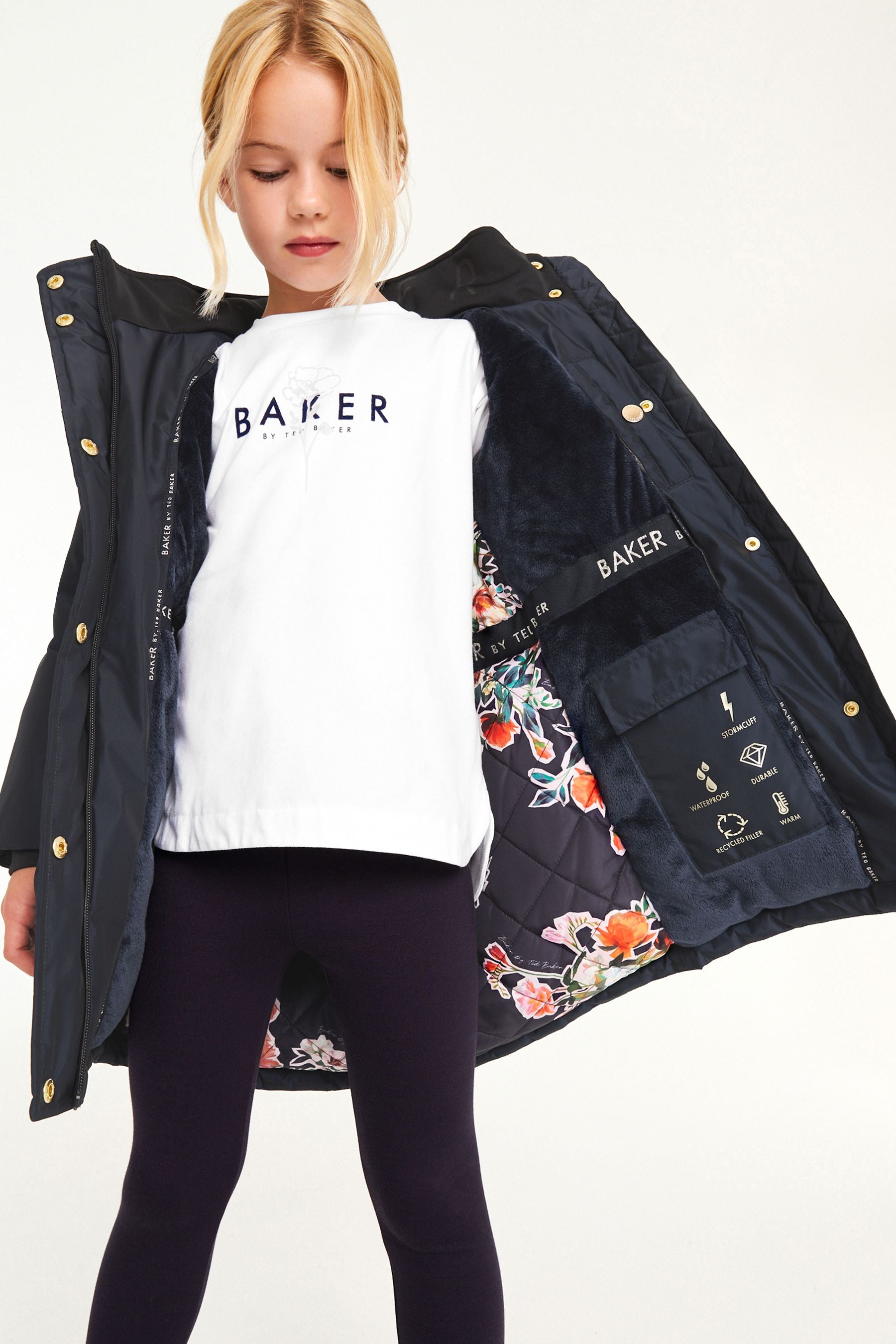 Navy Baker by Ted Baker Navy Waterproof Coat