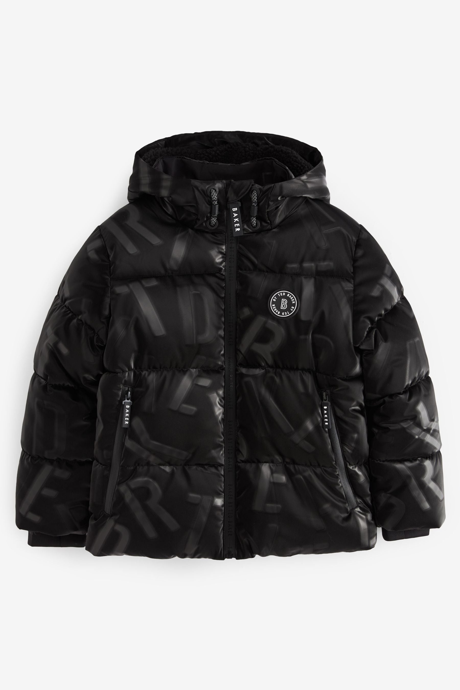 Black Baker by Ted Baker Black Shine Shower Resistant Padded Coat