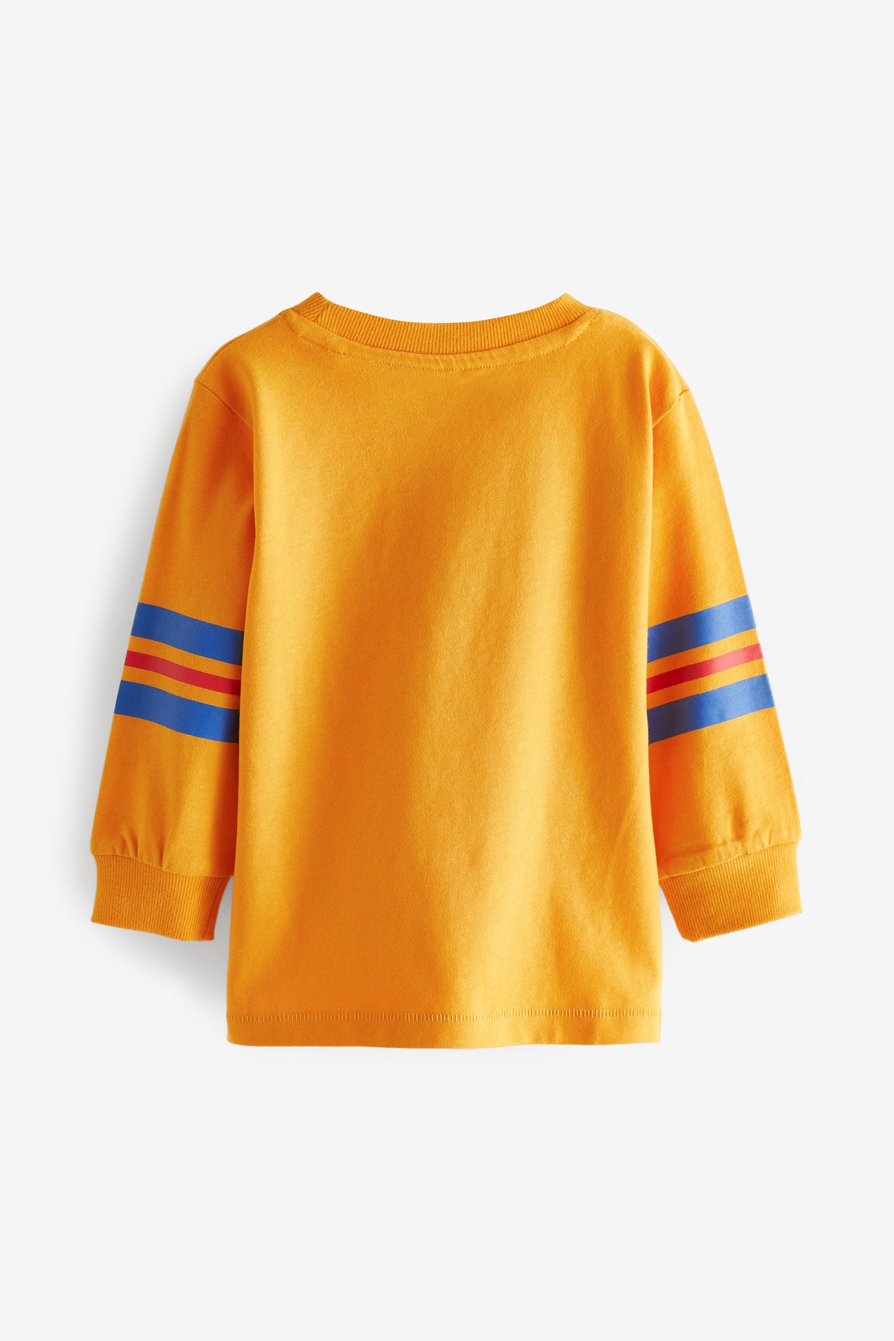 Ochre Yellow Varsity Long Sleeve Character T-Shirt (3mths-7yrs)