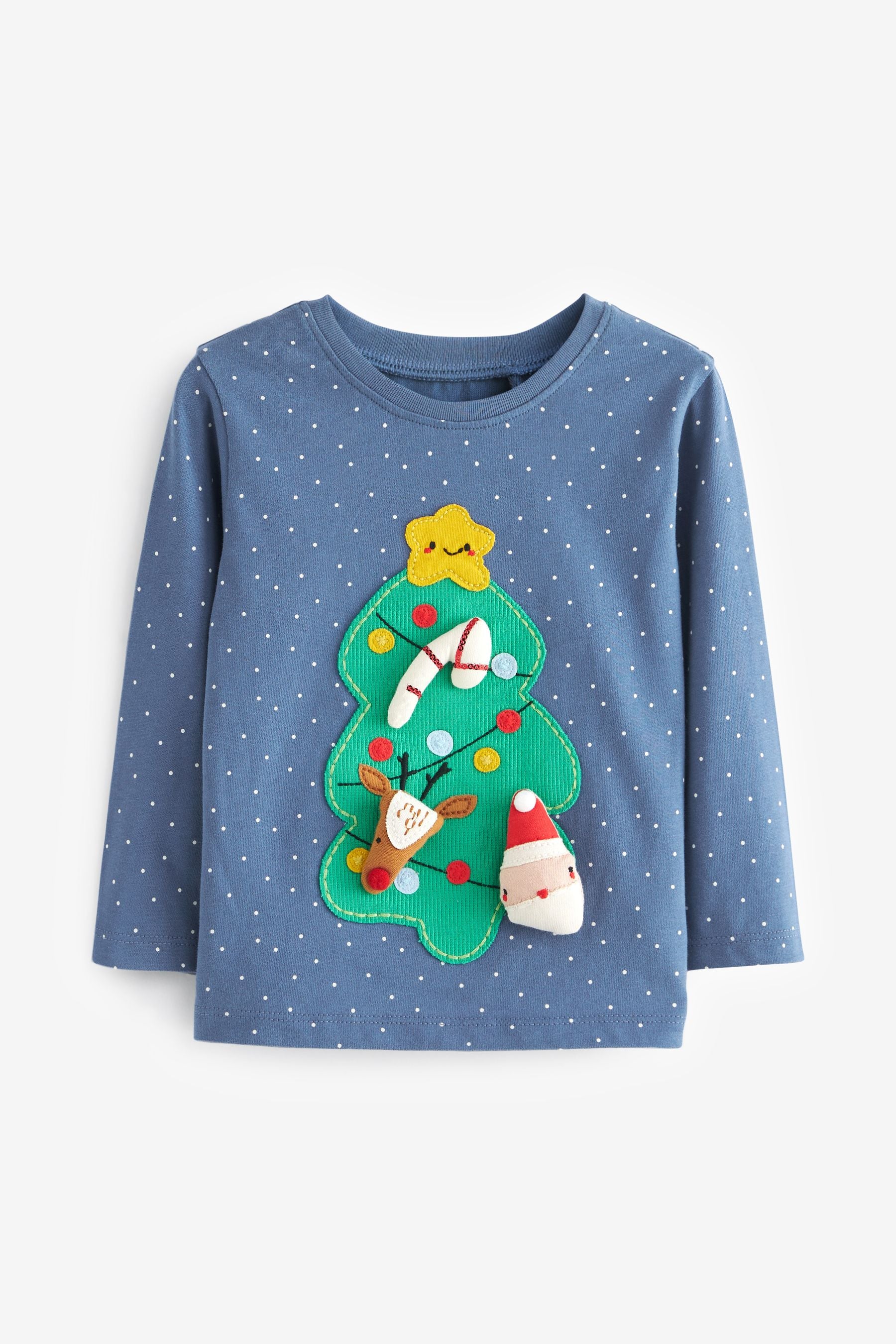 Navy Christmas Tree T-Shirt (3mths-7yrs)