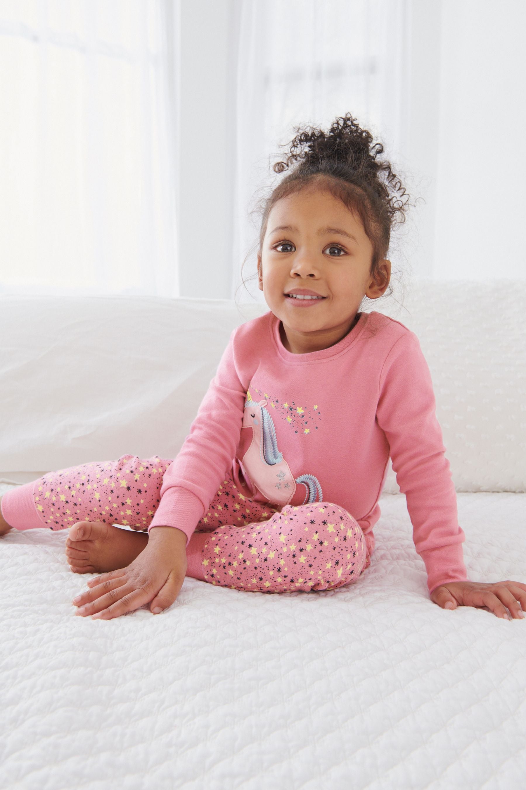 Pink/Blue Unicorn Pyjamas 3 Pack (9mths-8yrs)