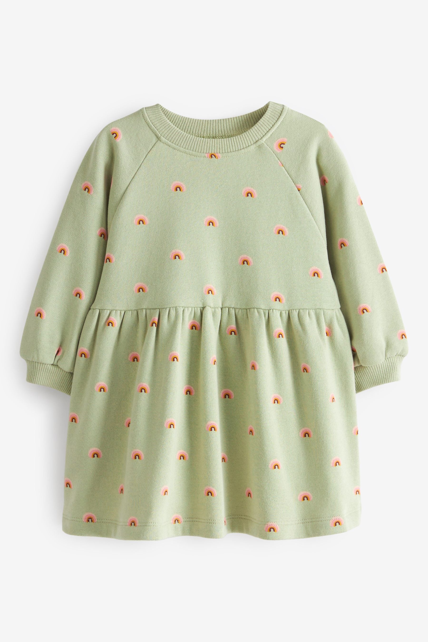 Mint Green Rainbow Sweat Dress (3mths-7yrs)