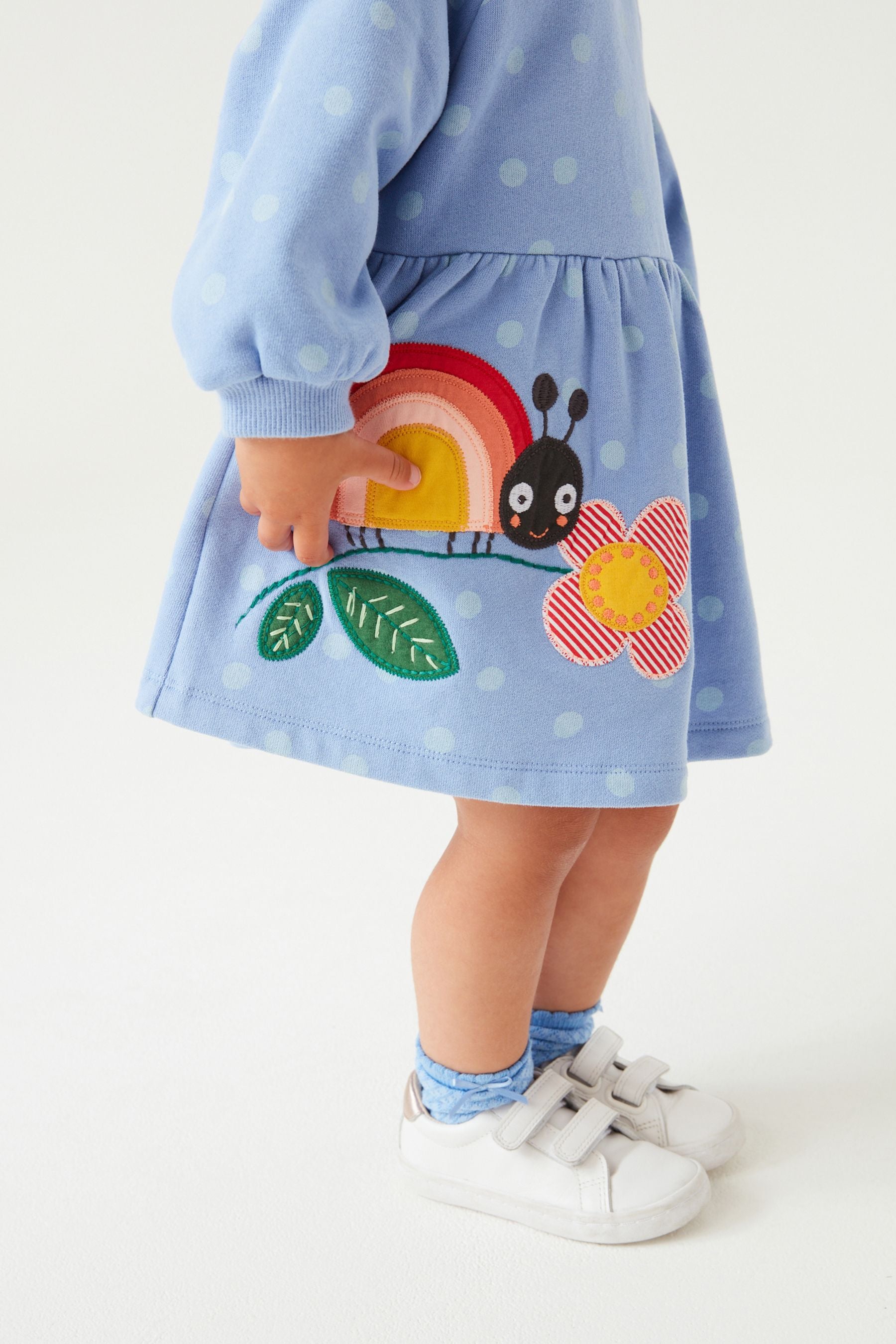 Blue Ladybird Character Sweat Dress (3mths-7yrs)