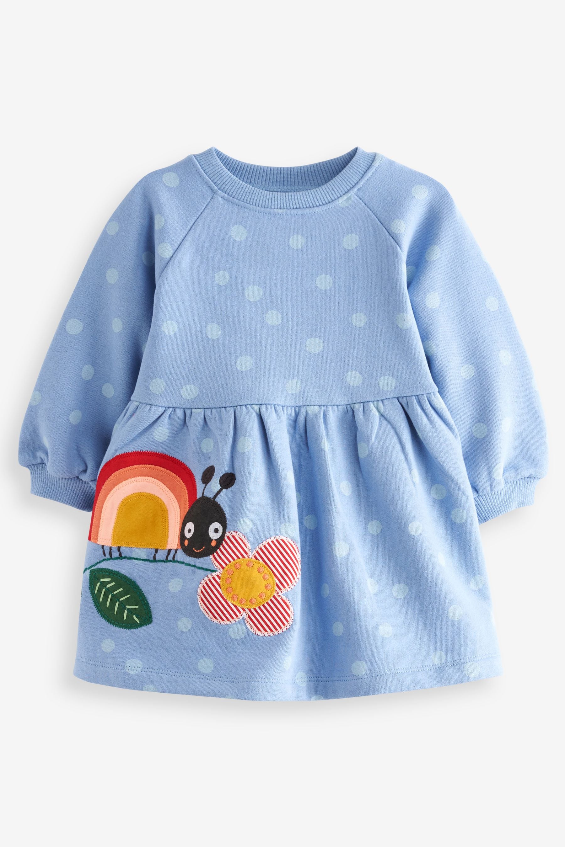 Blue Ladybird Character Sweat Dress (3mths-7yrs)