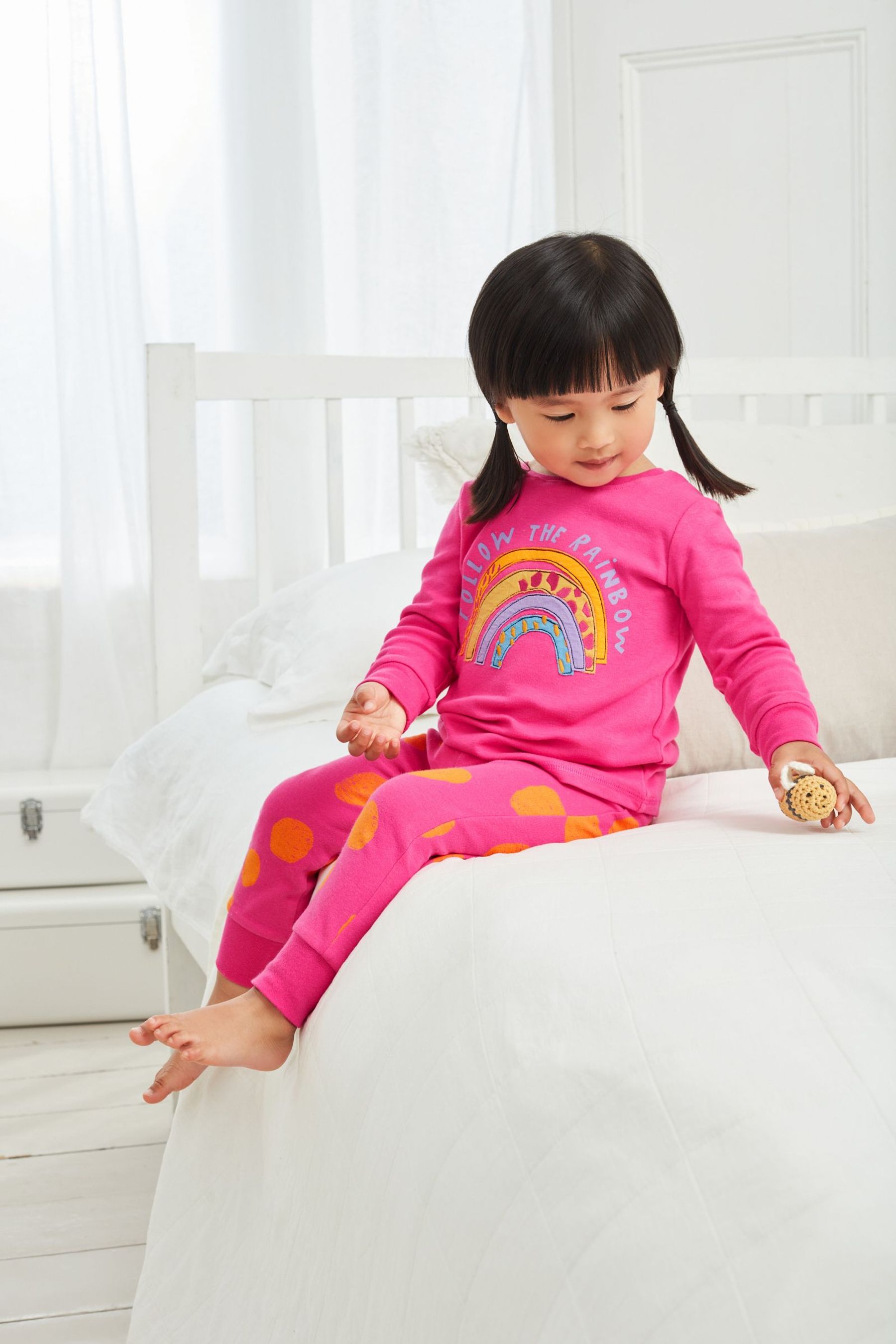 Pink Rainbow Character Snuggle Pyjamas 3 Pack (9mths-8yrs)