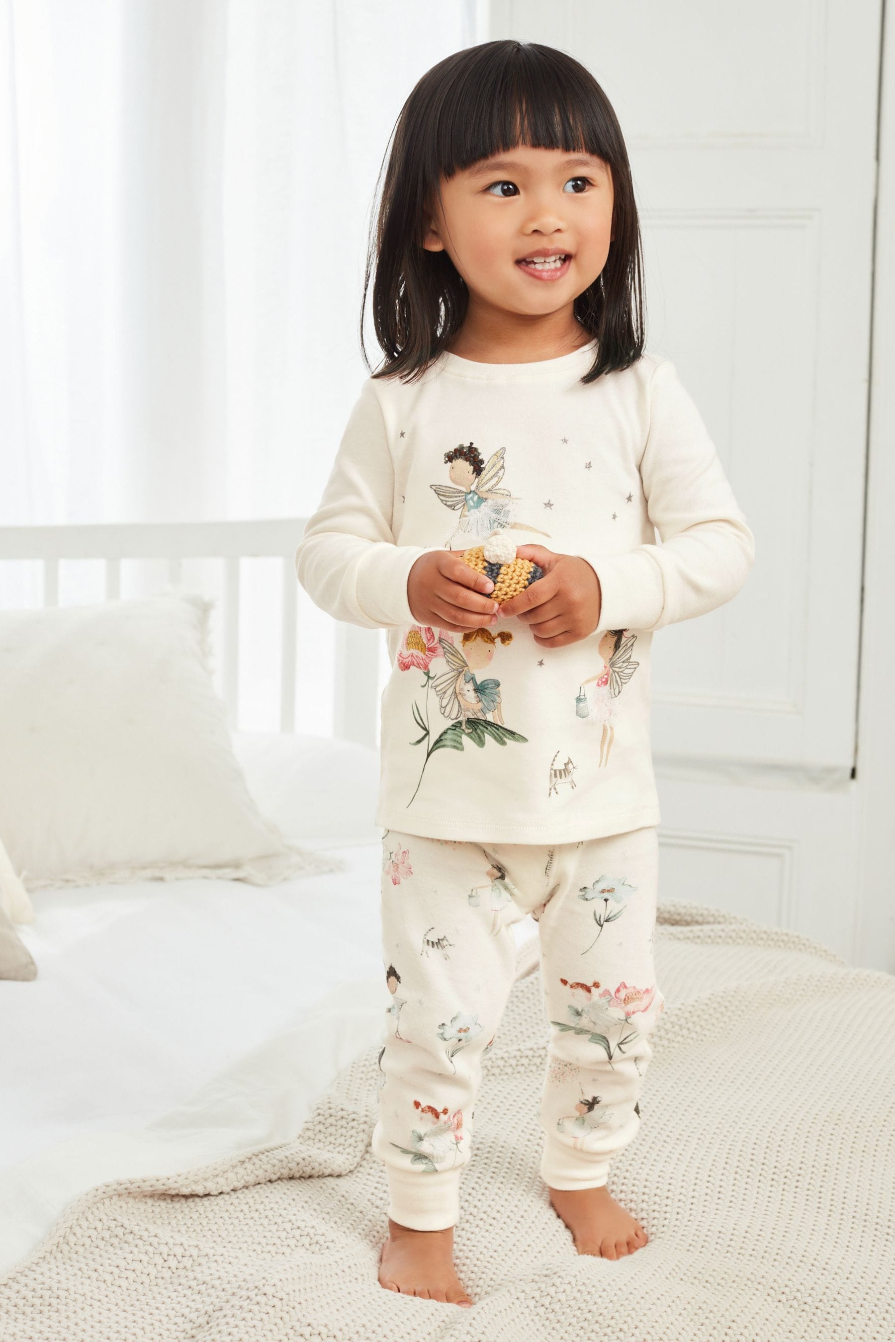 Cream/Green Fairy 2 Pack Pyjamas (9mths-8yrs)