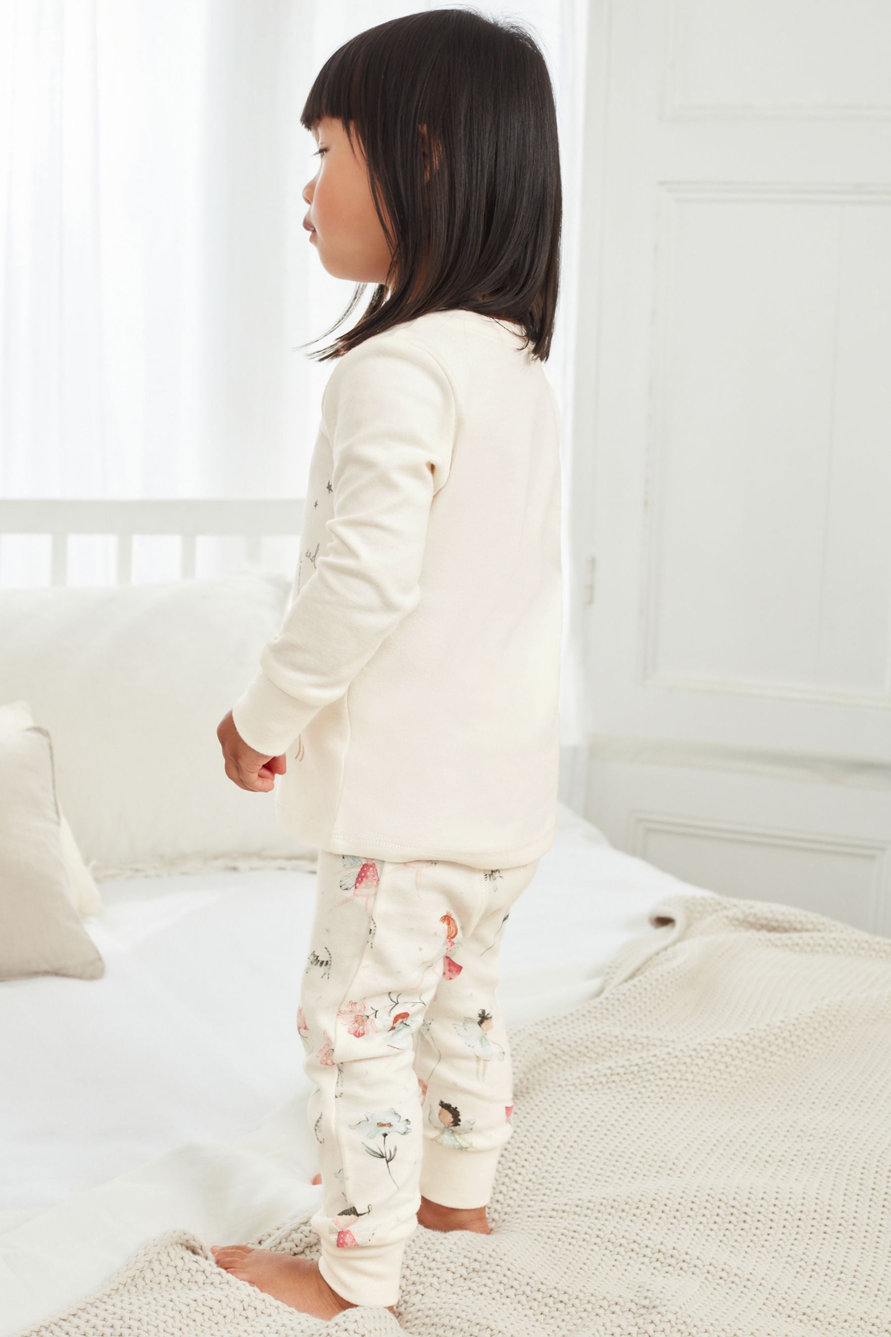 Cream/Green Fairy 2 Pack Pyjamas (9mths-8yrs)