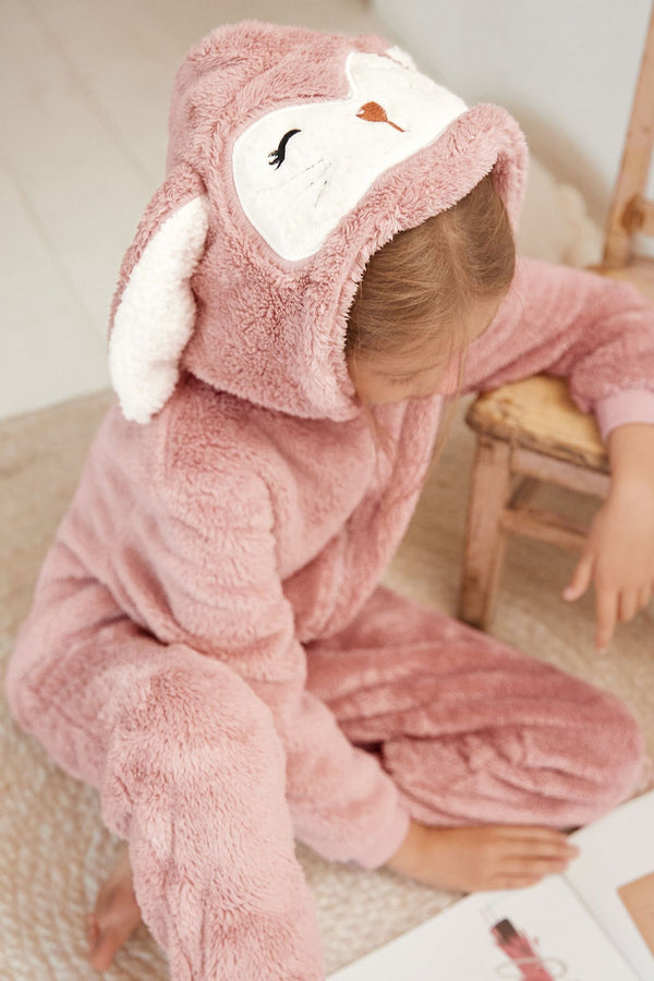 Pink Bunny Next Fleece All In One (1.5-16yrs)