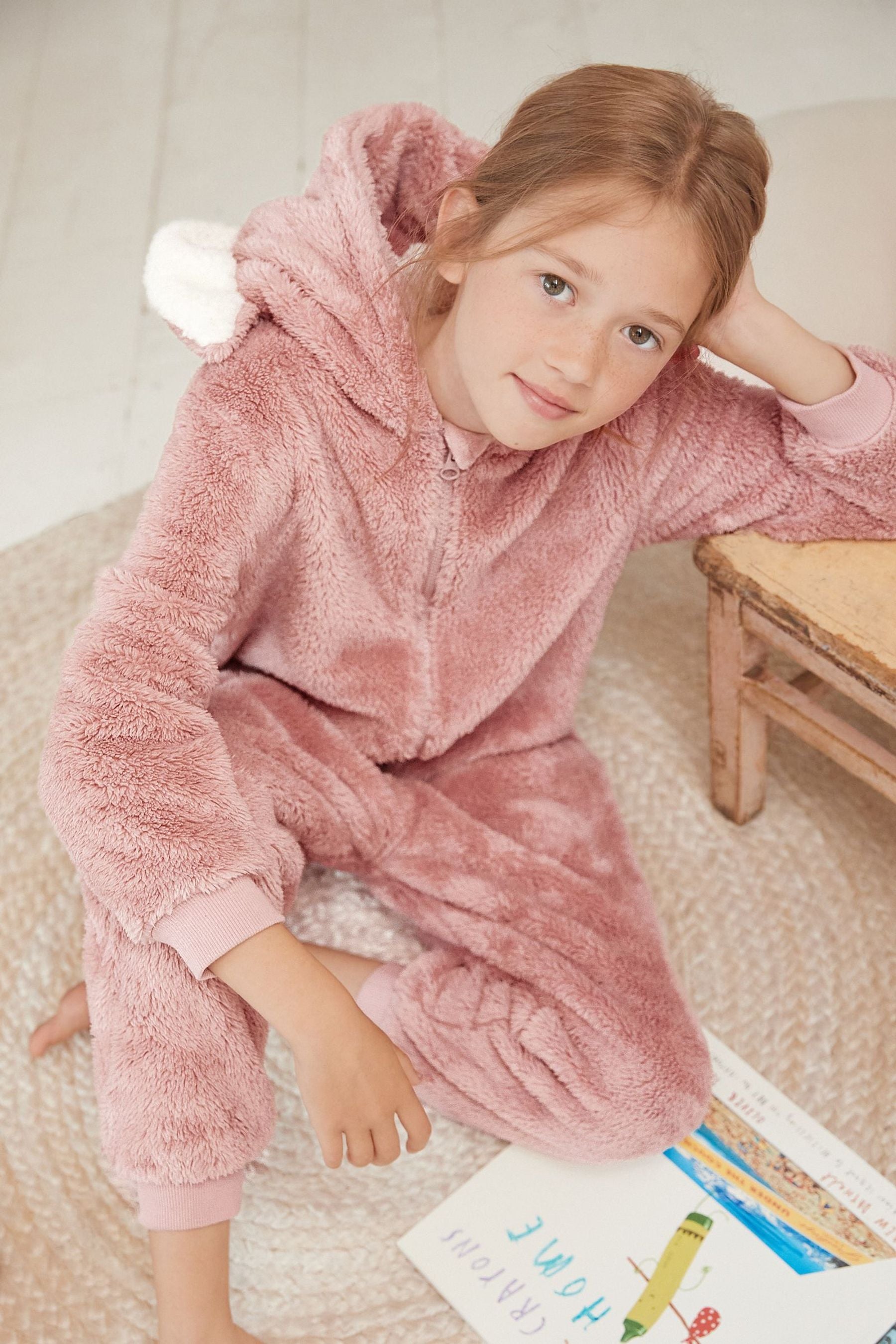 Pink Bunny Next Fleece All In One (1.5-16yrs)