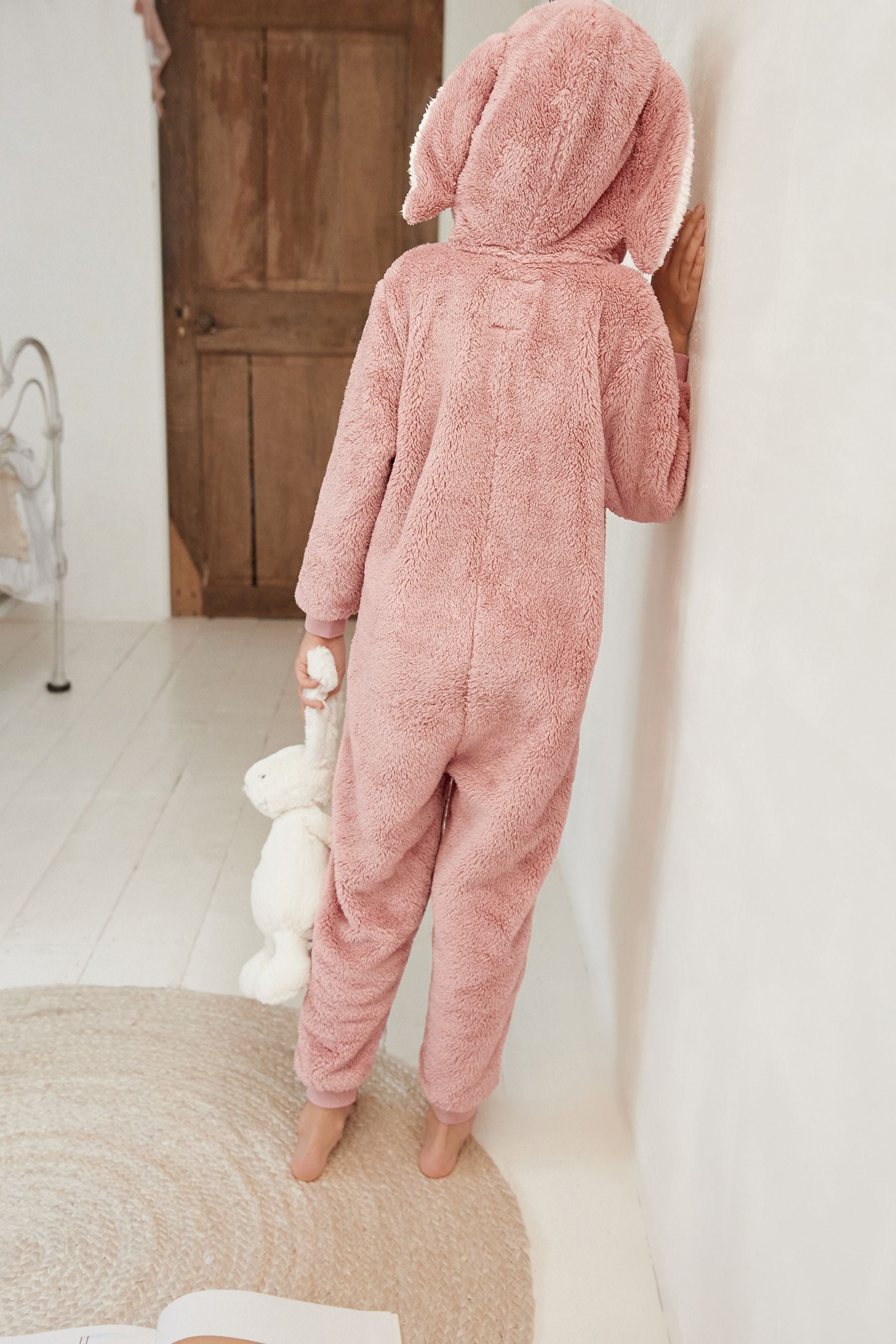 Pink Bunny Next Fleece All In One (1.5-16yrs)