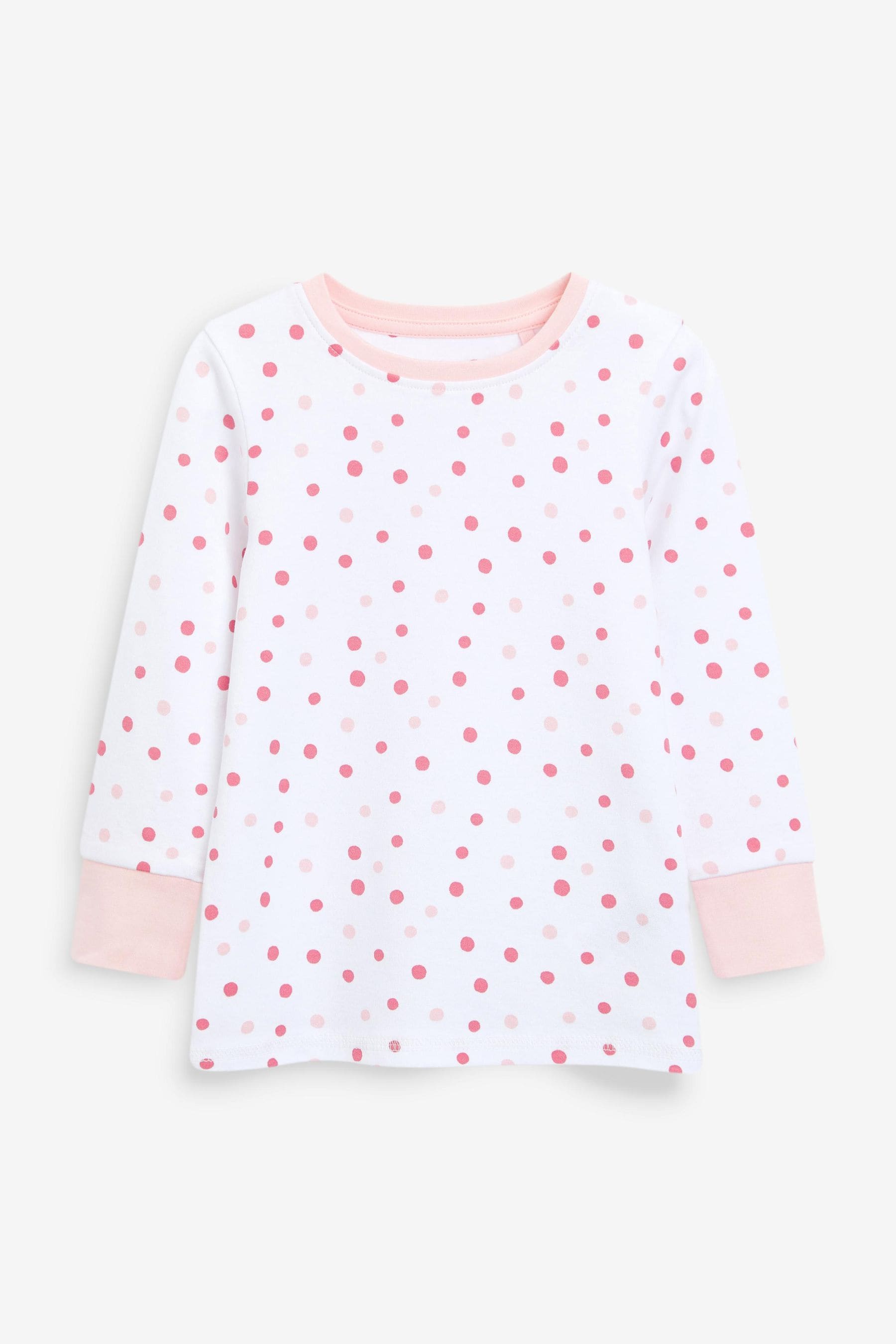 Pink/Cream Star Snuggle Pyjamas 3 Pack (9mths-8yrs)