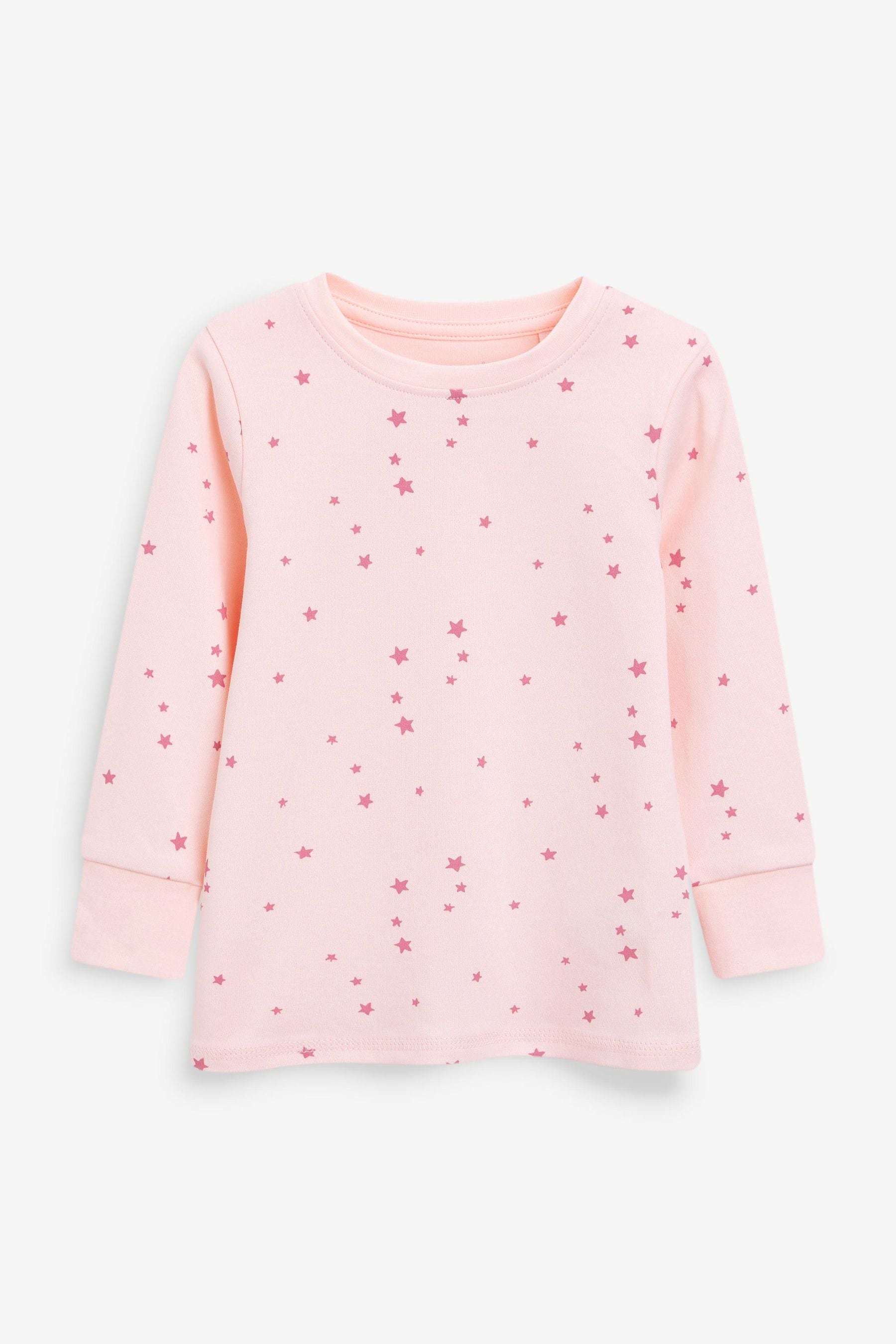 Pink/Cream Star Snuggle Pyjamas 3 Pack (9mths-8yrs)