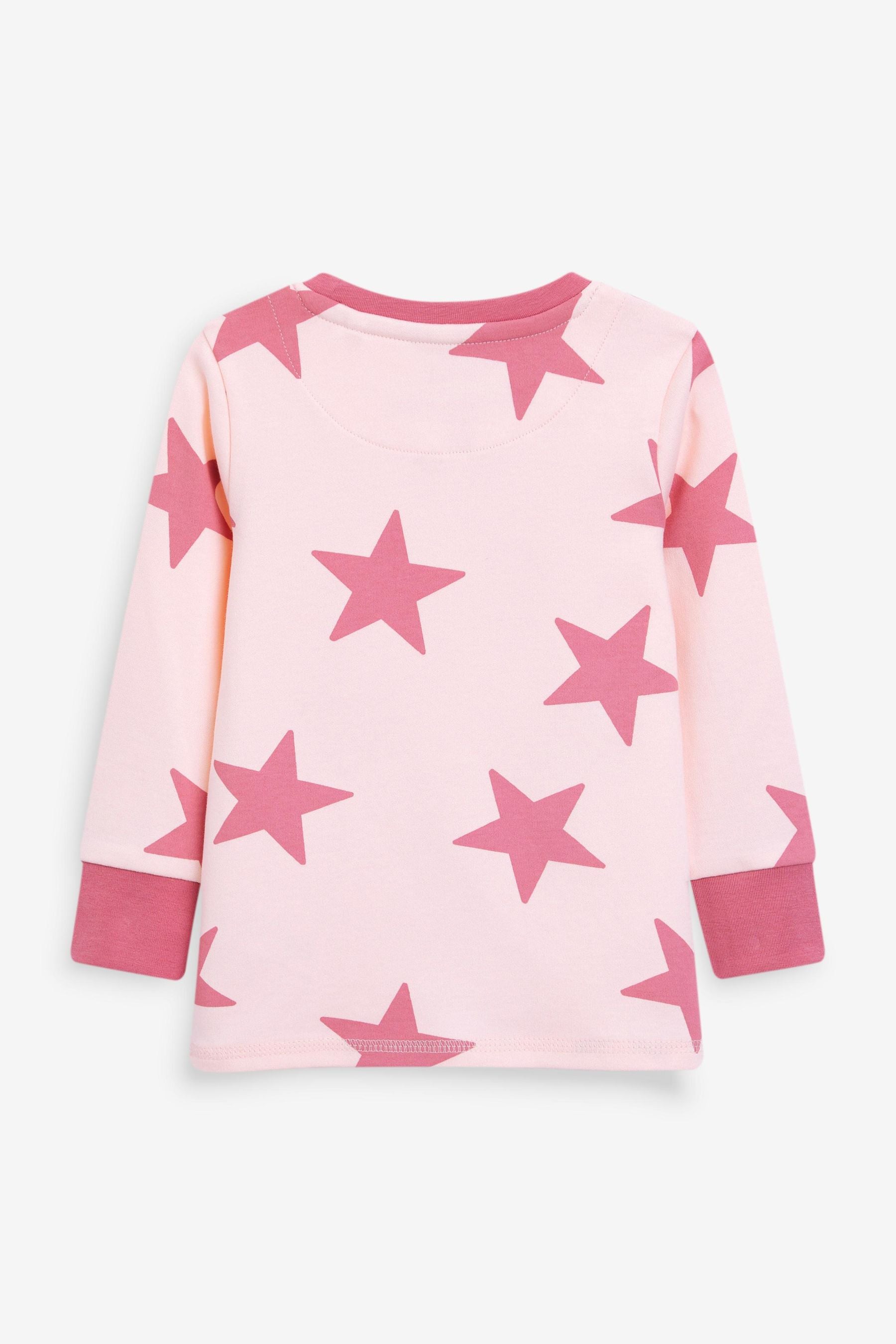 Pink/Cream Star Snuggle Pyjamas 3 Pack (9mths-8yrs)