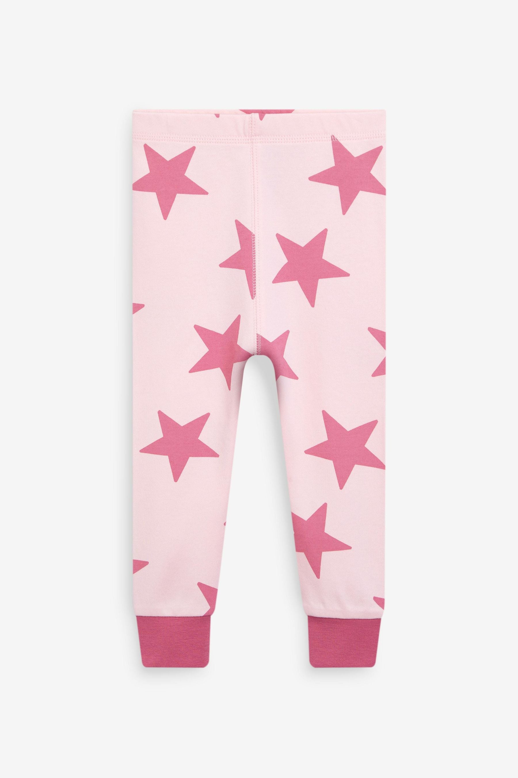 Pink/Cream Star Snuggle Pyjamas 3 Pack (9mths-8yrs)