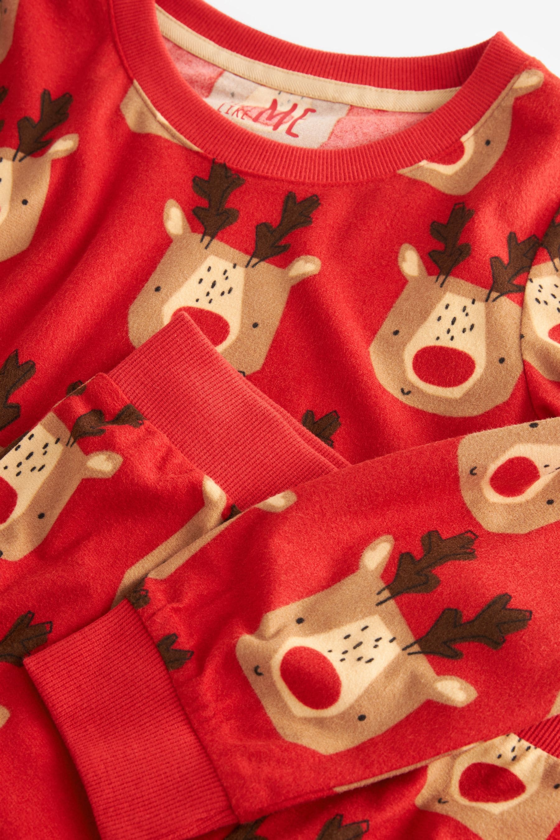 Red Reindeer Kids Matching Family Christmas Cosy Pyjamas (9mths-16yrs)