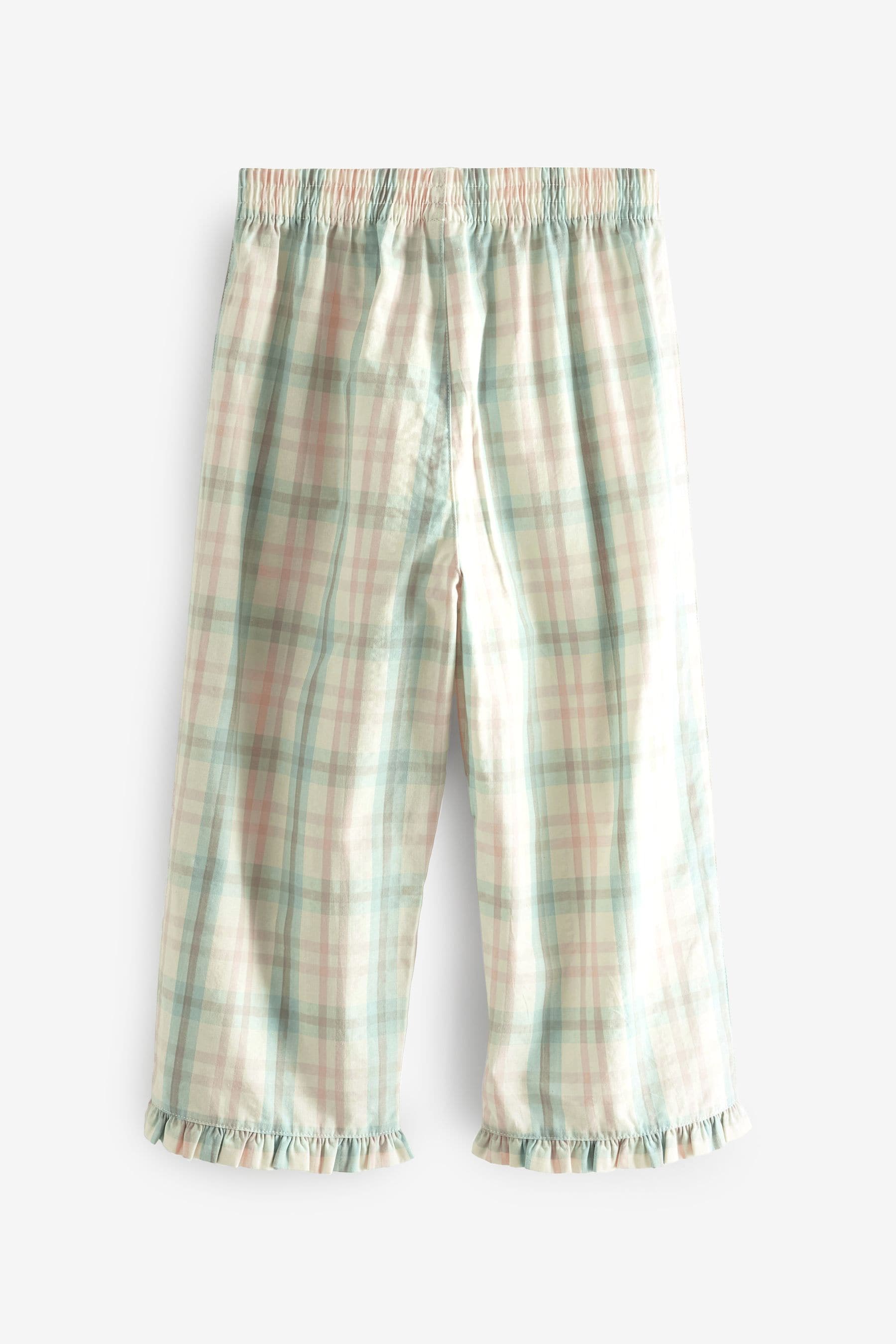 Cream/Green Woven Button Through Pyjama Set (3-16yrs)